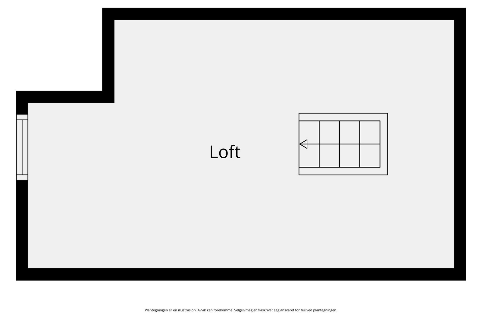 Plantegning loftsetasje. Galleribilde