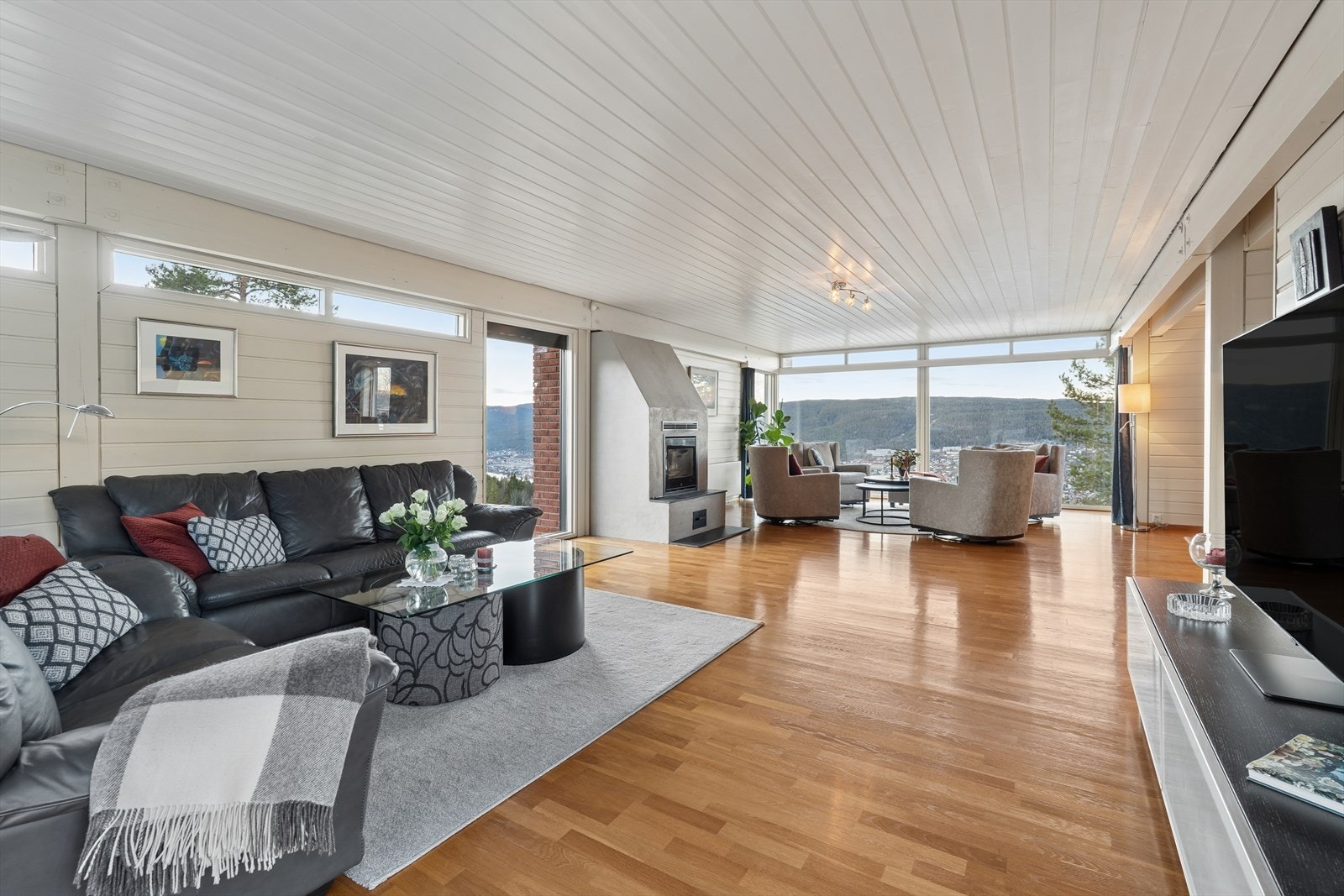 Boligen har flere naturlige soner for både avslapning og sosialt samvær. Galleribilde