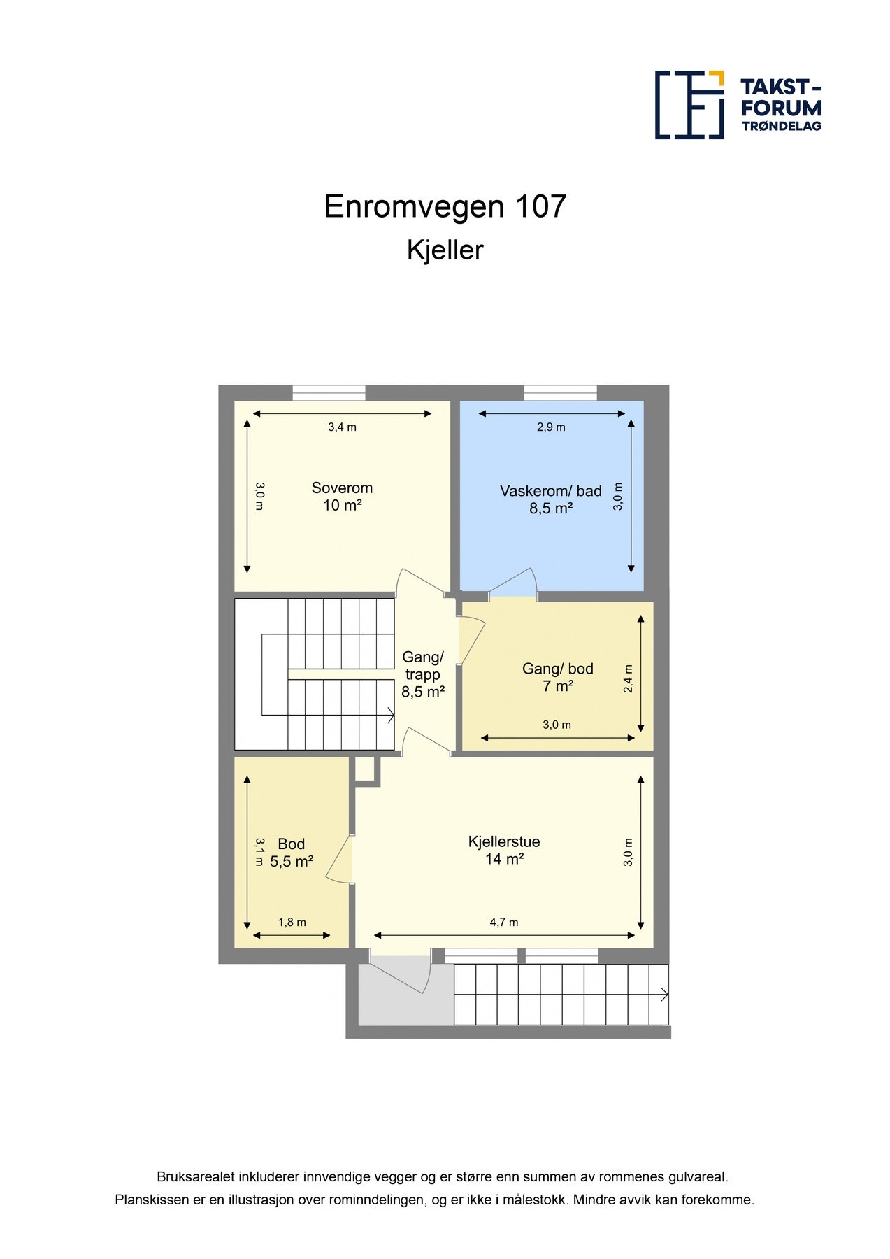 Plantegning - kjeller Galleribilde