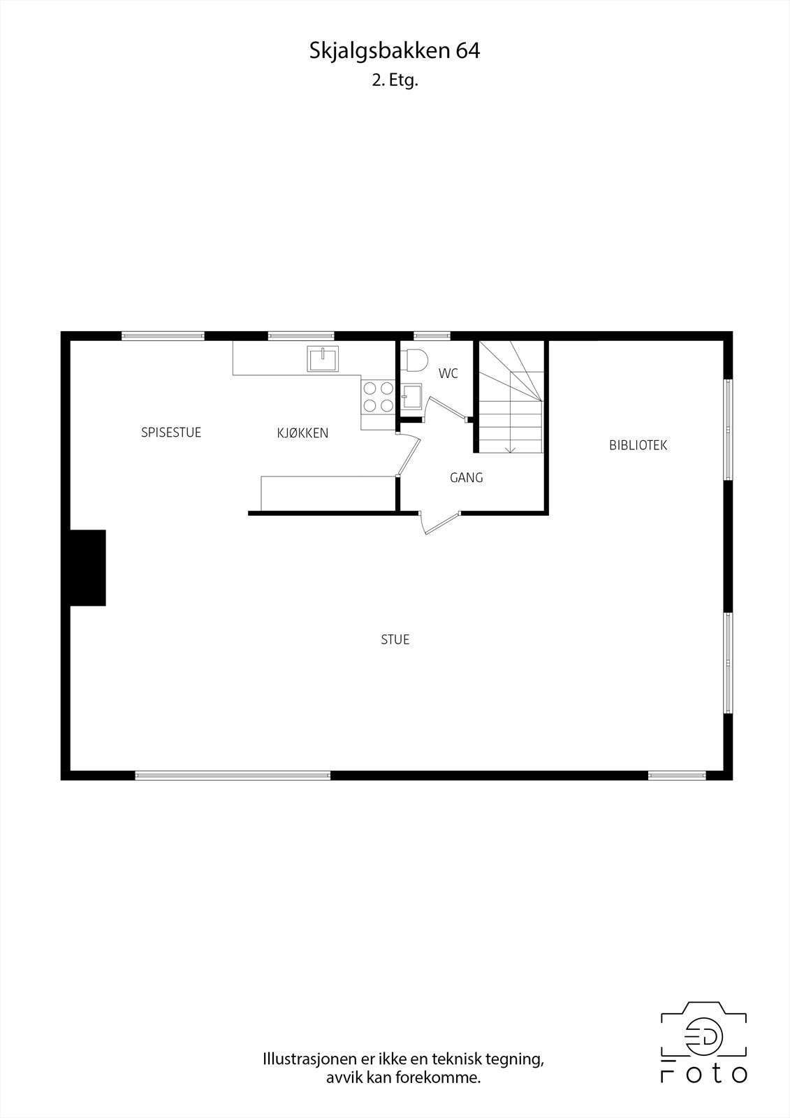 Plantegning 2. etasje Galleribilde