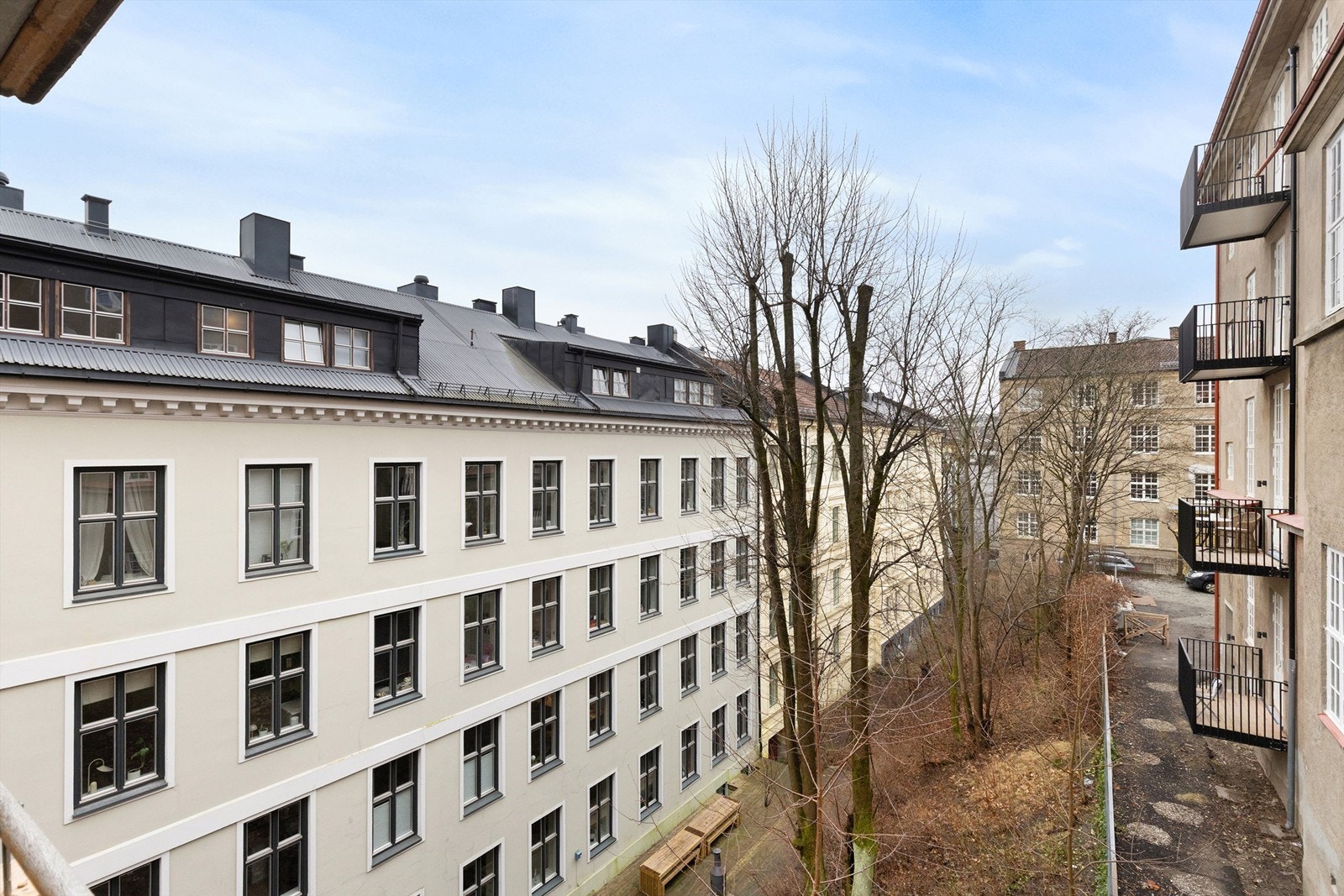 Utsyn fra balkongen Galleribilde