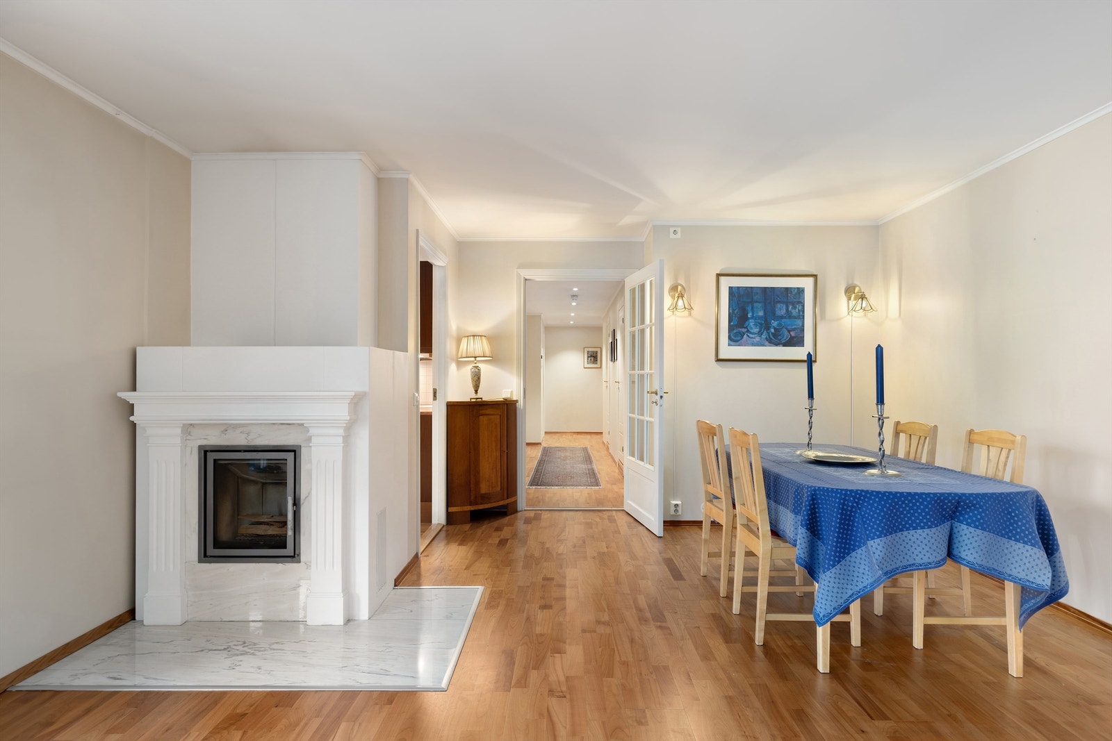 Peisen gir god varme på kalde vinterdager Galleribilde