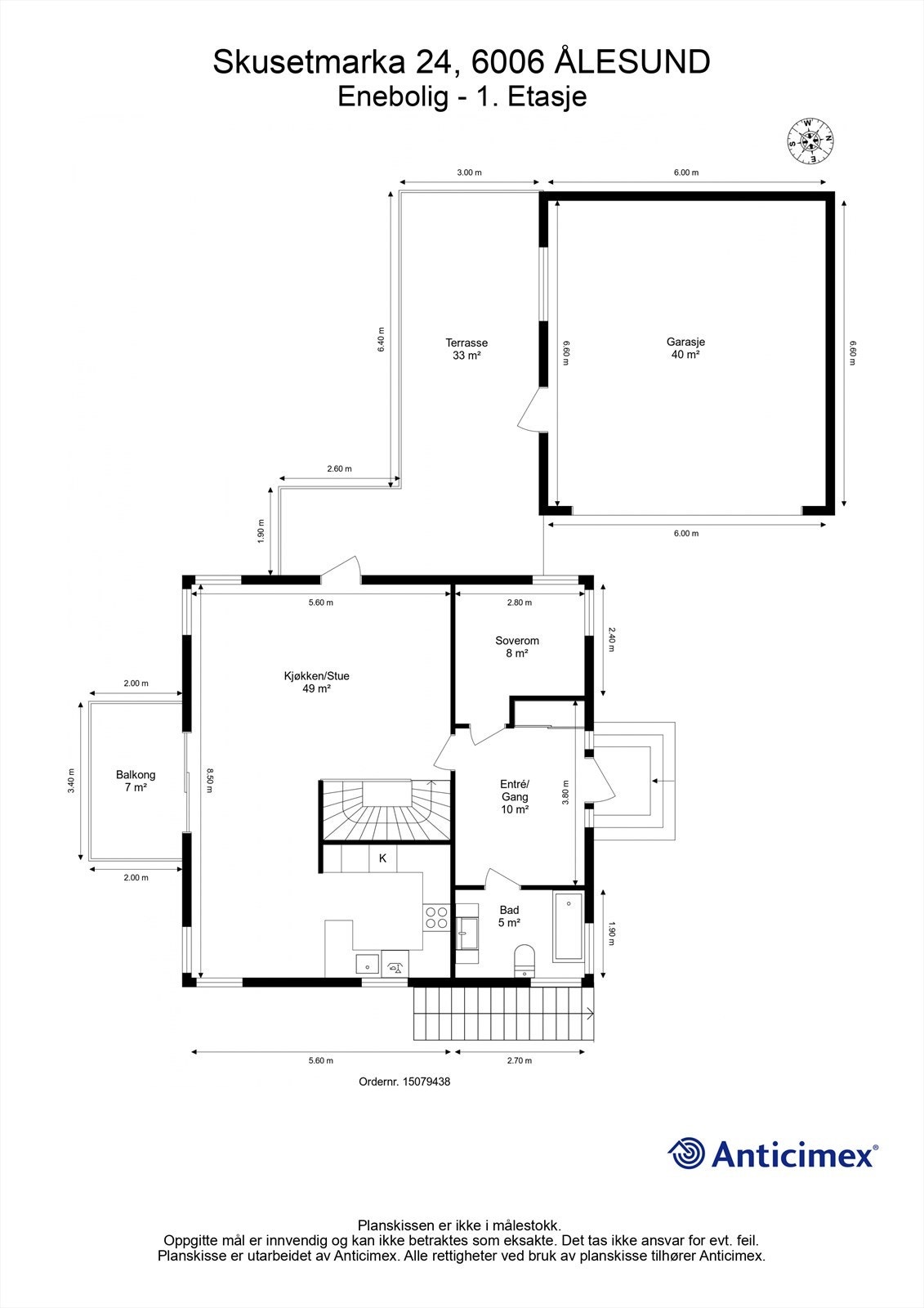 Plantegning 1. Etasje Galleribilde