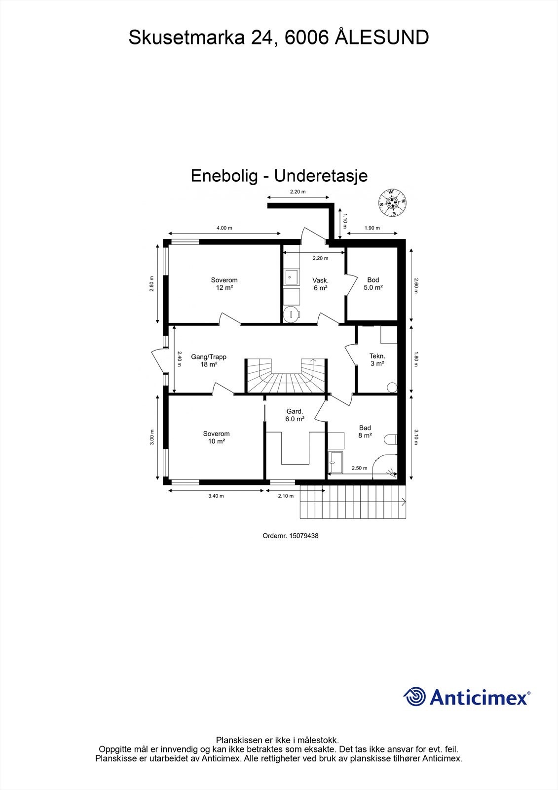 Plantegning underetasje Galleribilde