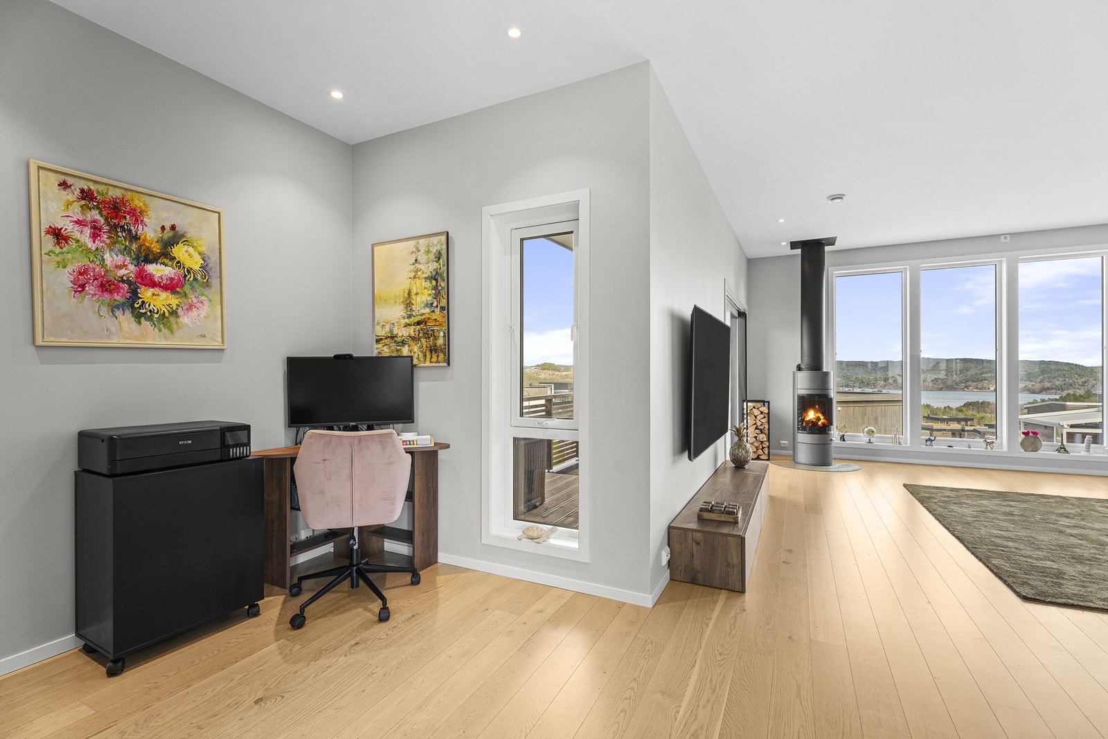 Det er også mulig med et lite lesehjørne eller kontor. Galleribilde