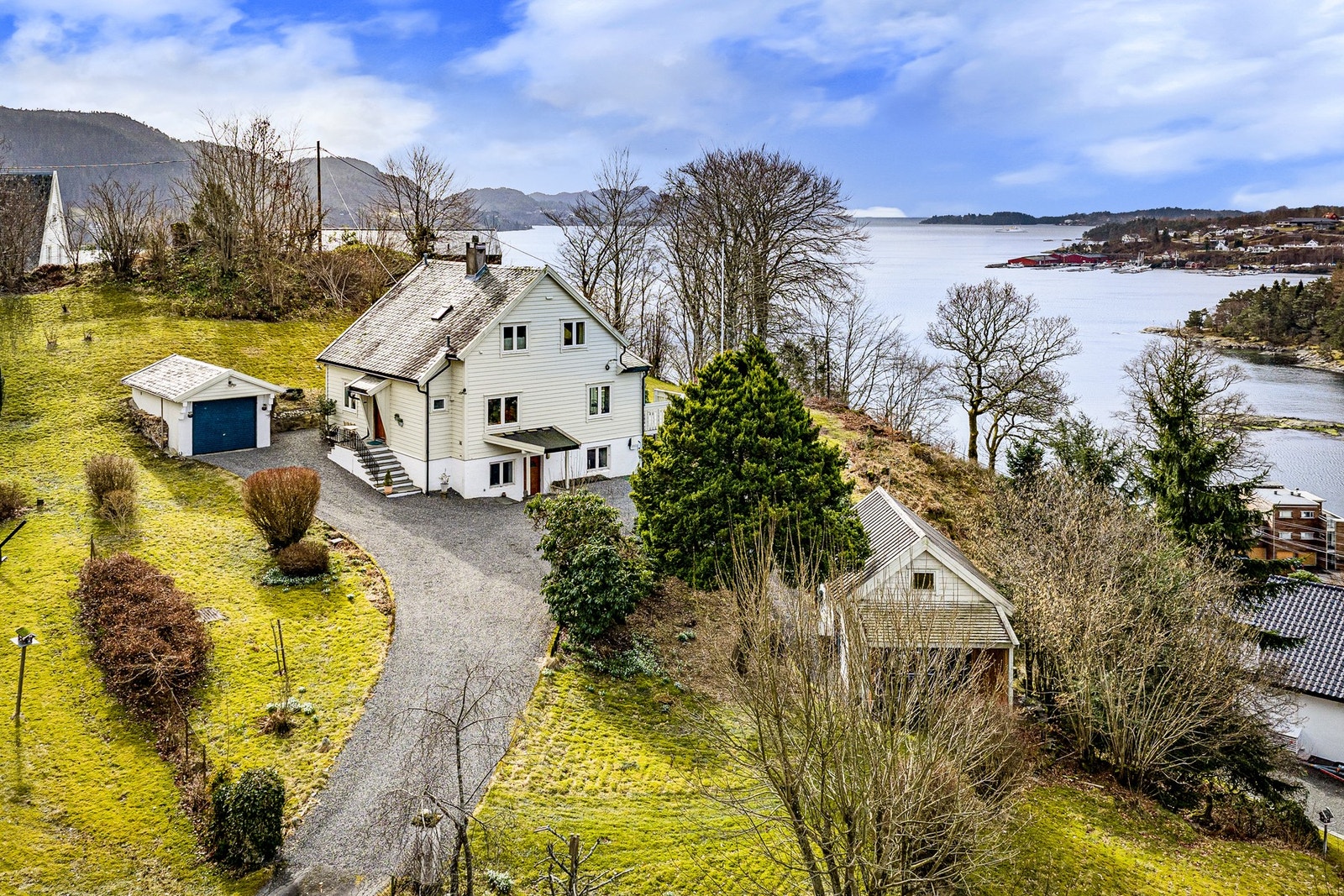 Gangavstand til Kirkevoll skole (1-10 klasse9 og til Stend videregående skole. Galleribilde