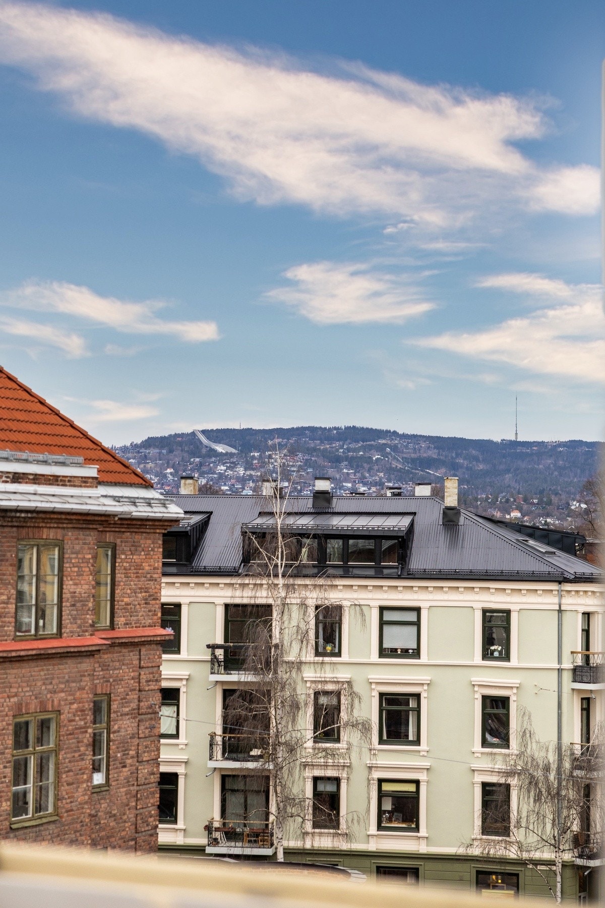 Utsyn fra balkongen med utgang fra stuen Galleribilde