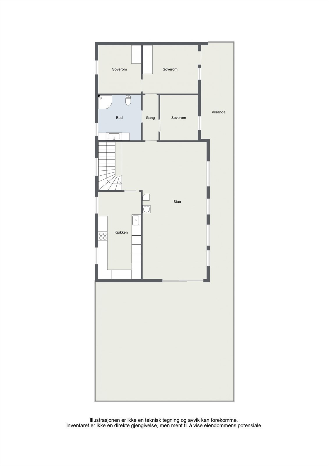 Plantegning 1.etasje. Galleribilde