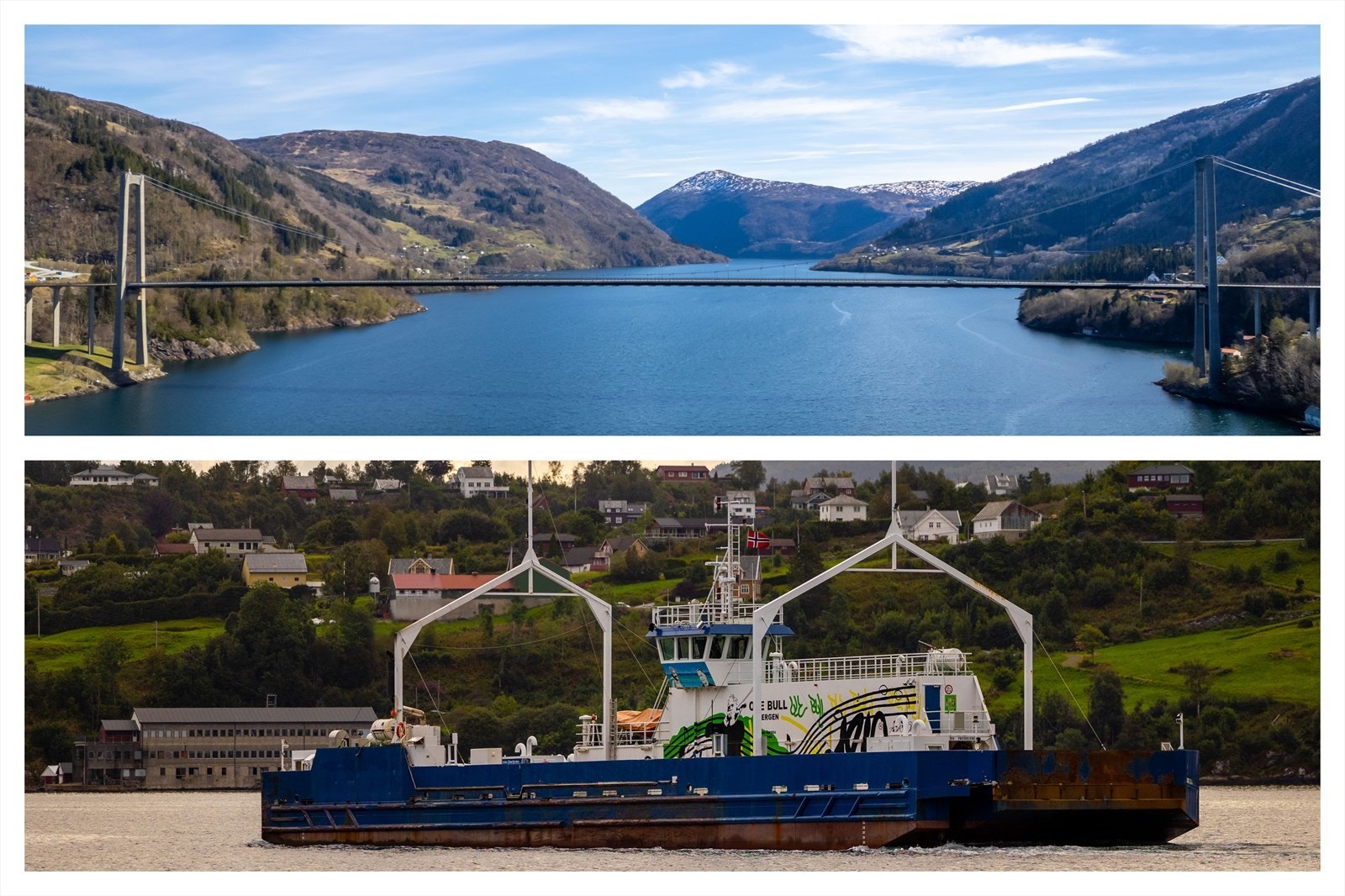 Det er to adkomstveier til hytten - Enten over Osterøybroen og via Bruvik, eller med ferjen Breistein - Valestrandsfossen og via Lonevåg / Njåstadvegen Galleribilde