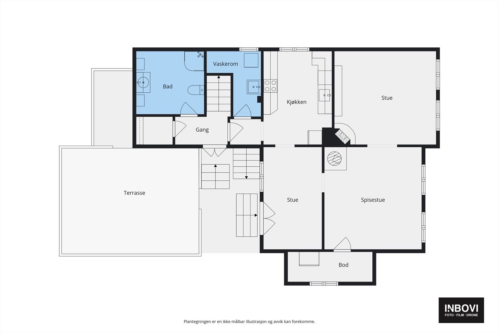 Plantegning 1. etasje Galleribilde
