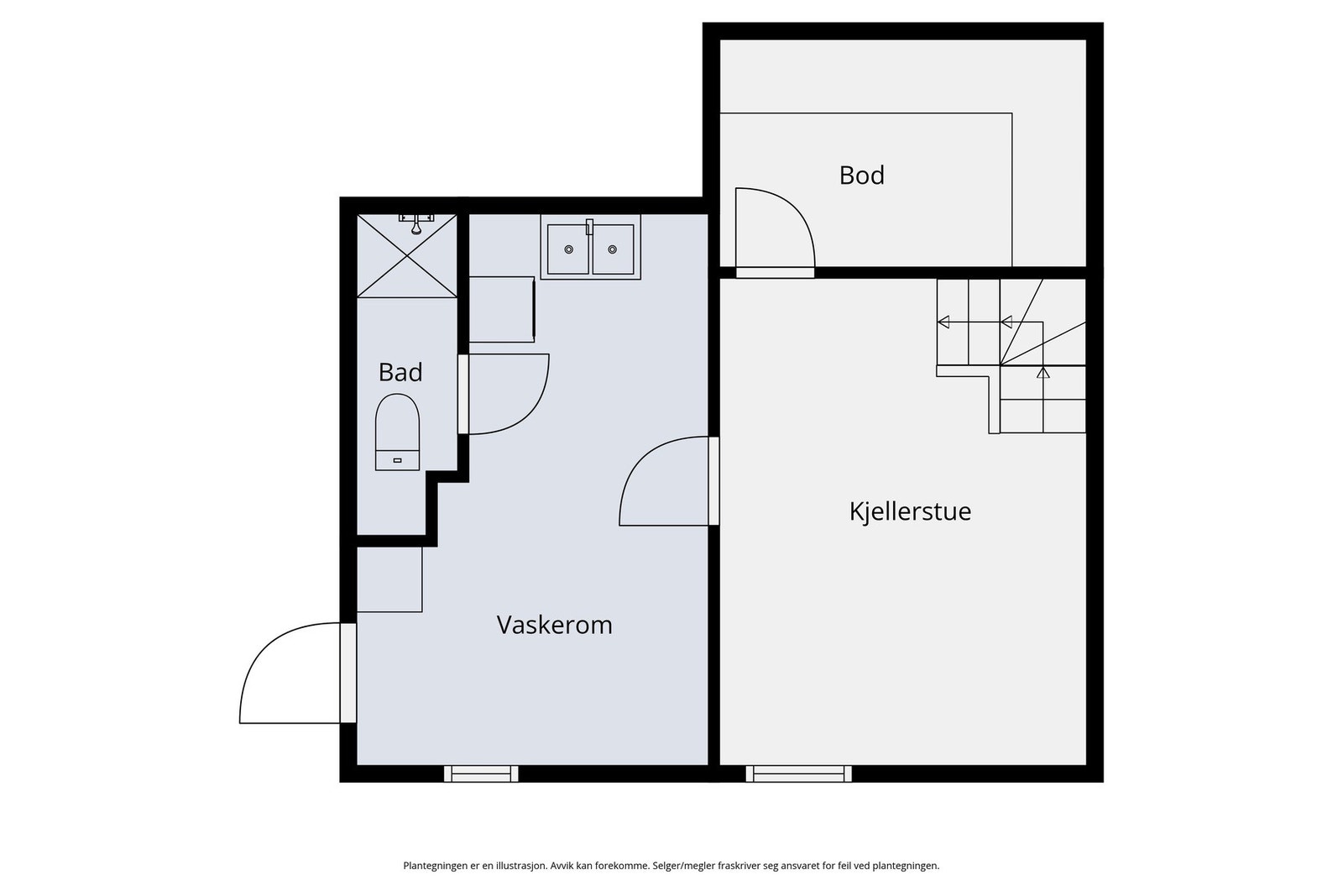 Plantegning kjeller. Galleribilde