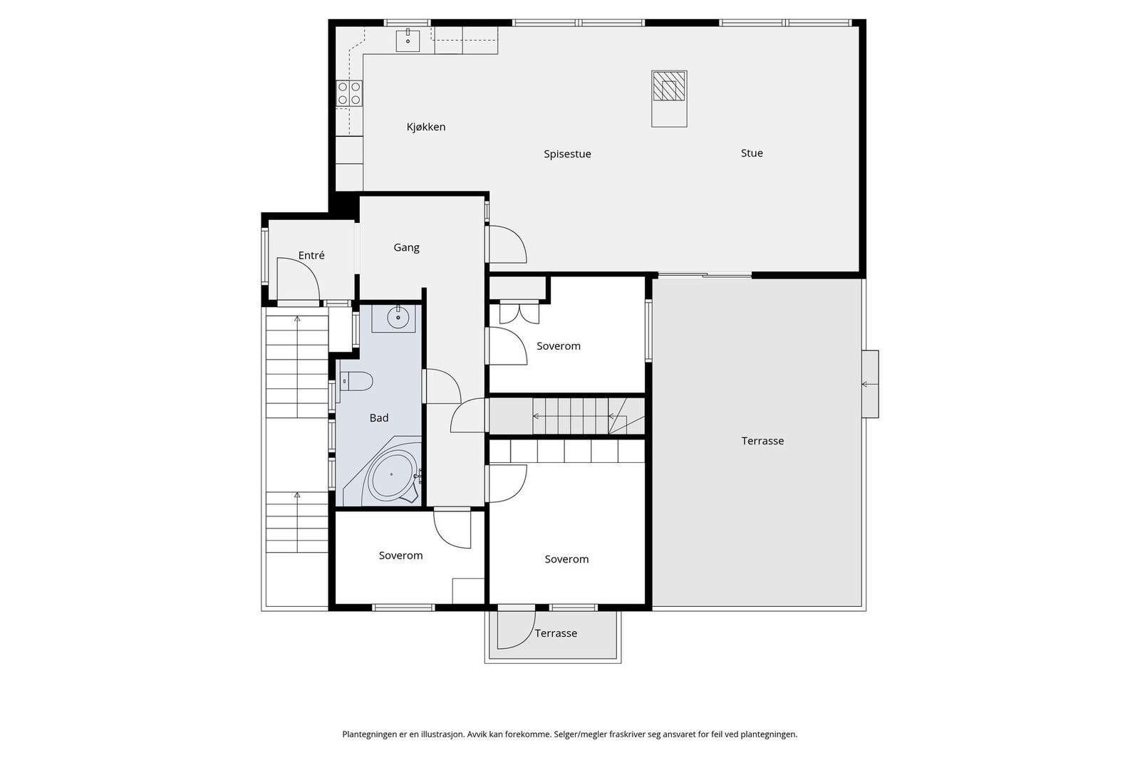 Plantegning 1. etasje. Galleribilde