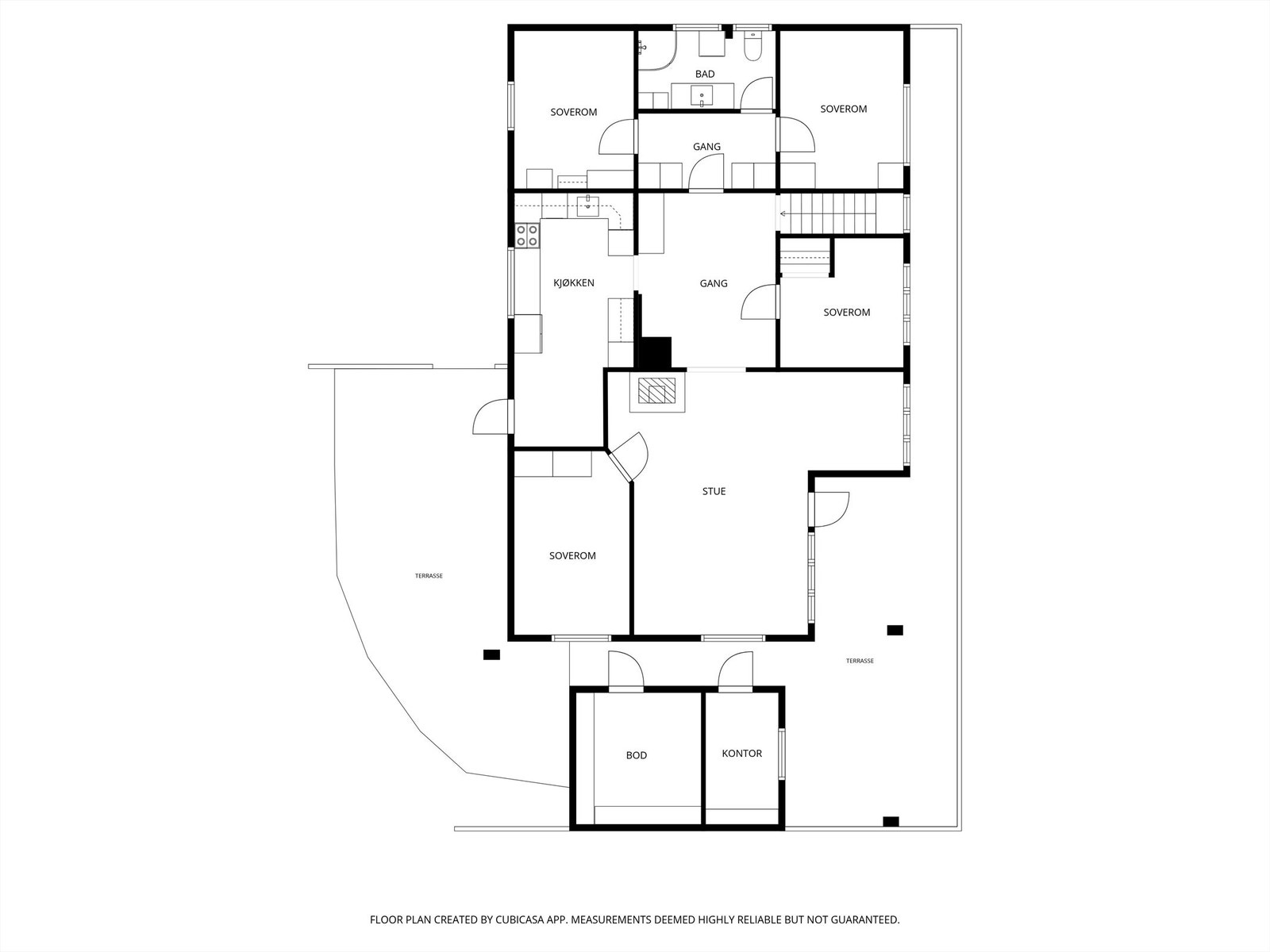 Plantegning 1. etasje Galleribilde