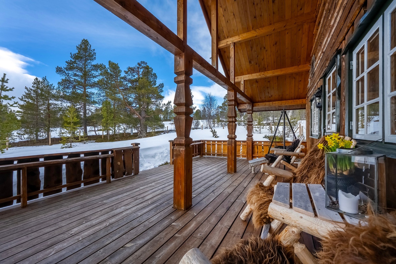 Fint sitteområde med tak. Galleribilde