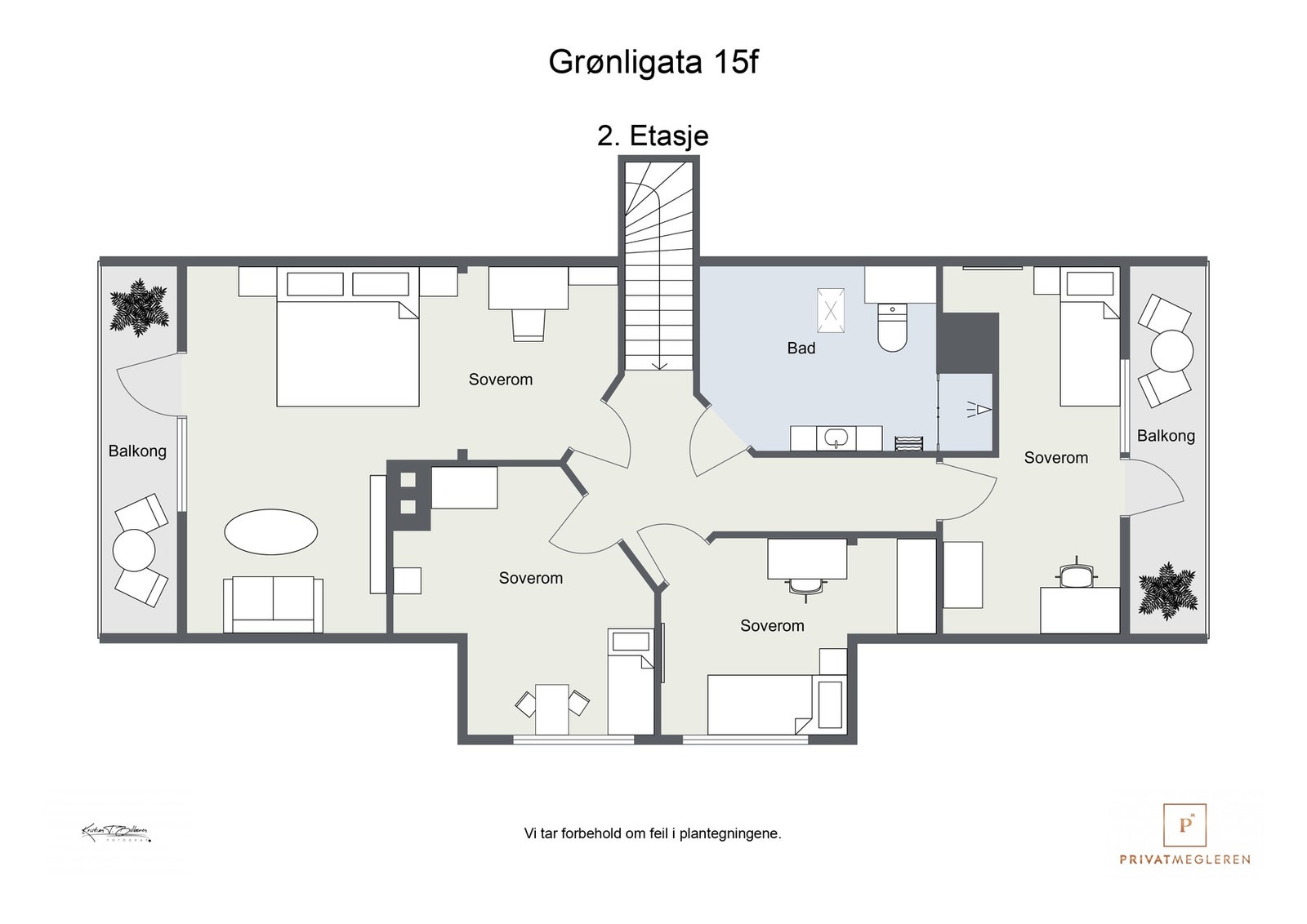 Plantegning loftsetasje Galleribilde