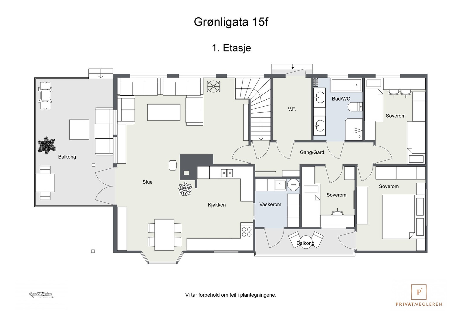 Plantegning hovedetasje Galleribilde