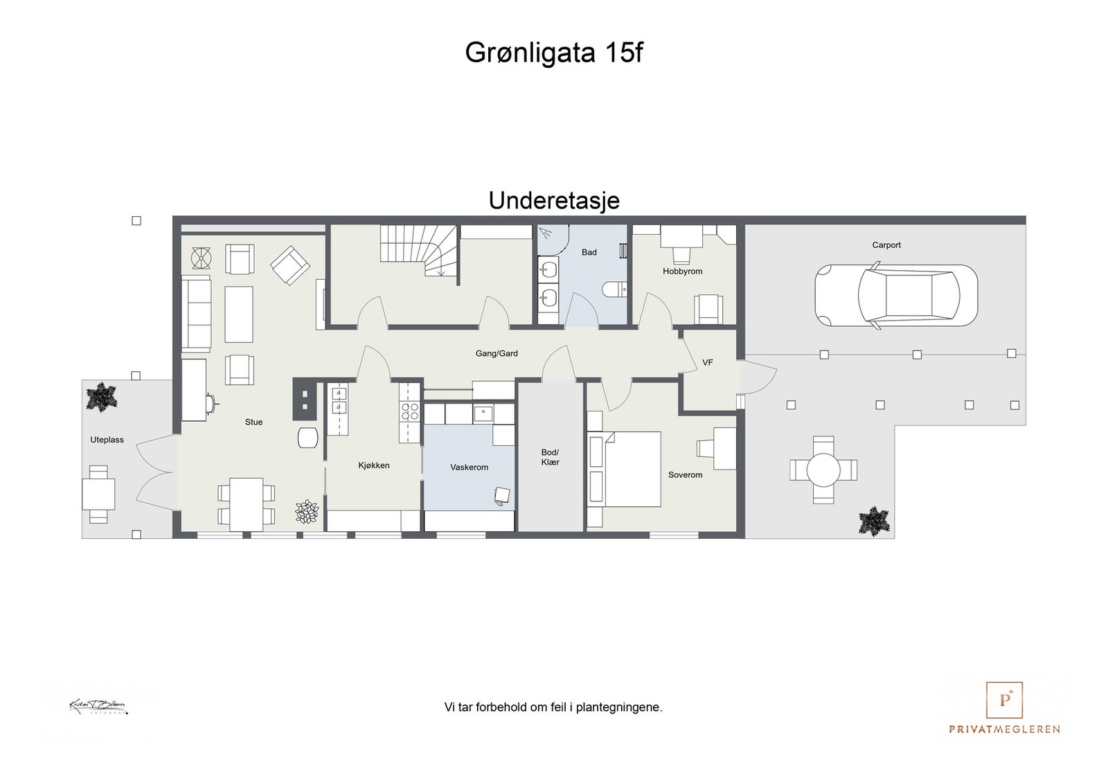 Plantegning underetasje Galleribilde