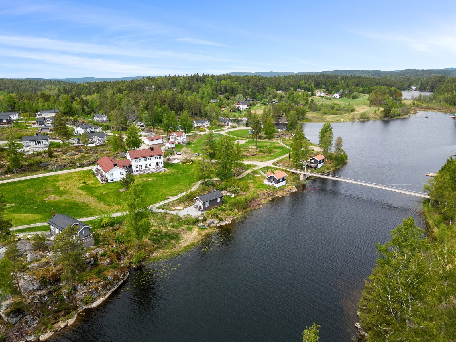 Dronefoto av området. Galleribilde