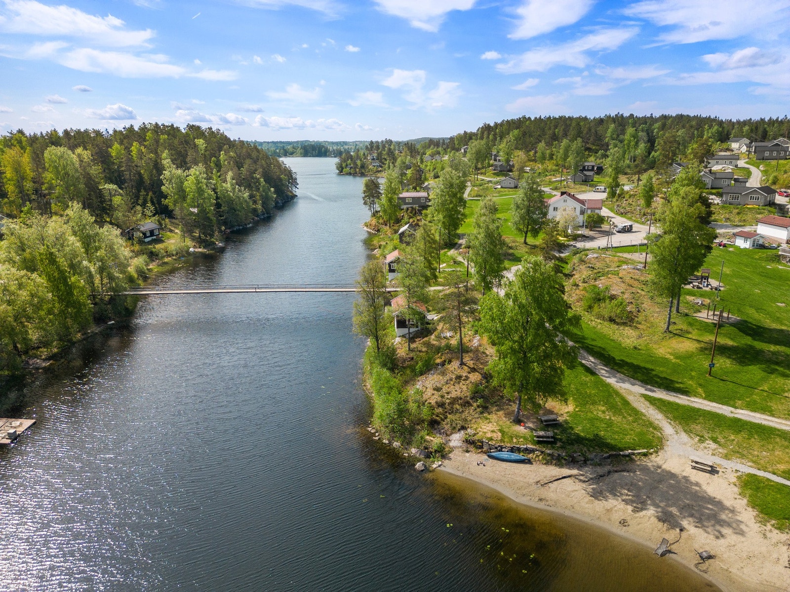 Dronefoto av området. Galleribilde