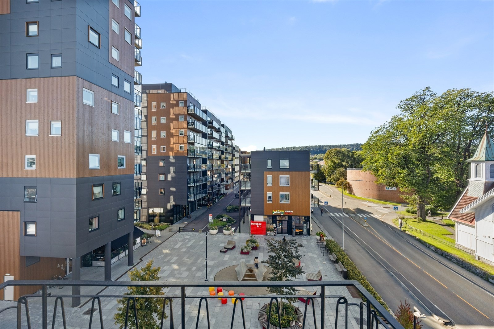 Utsikt fra lokalets balkong Galleribilde