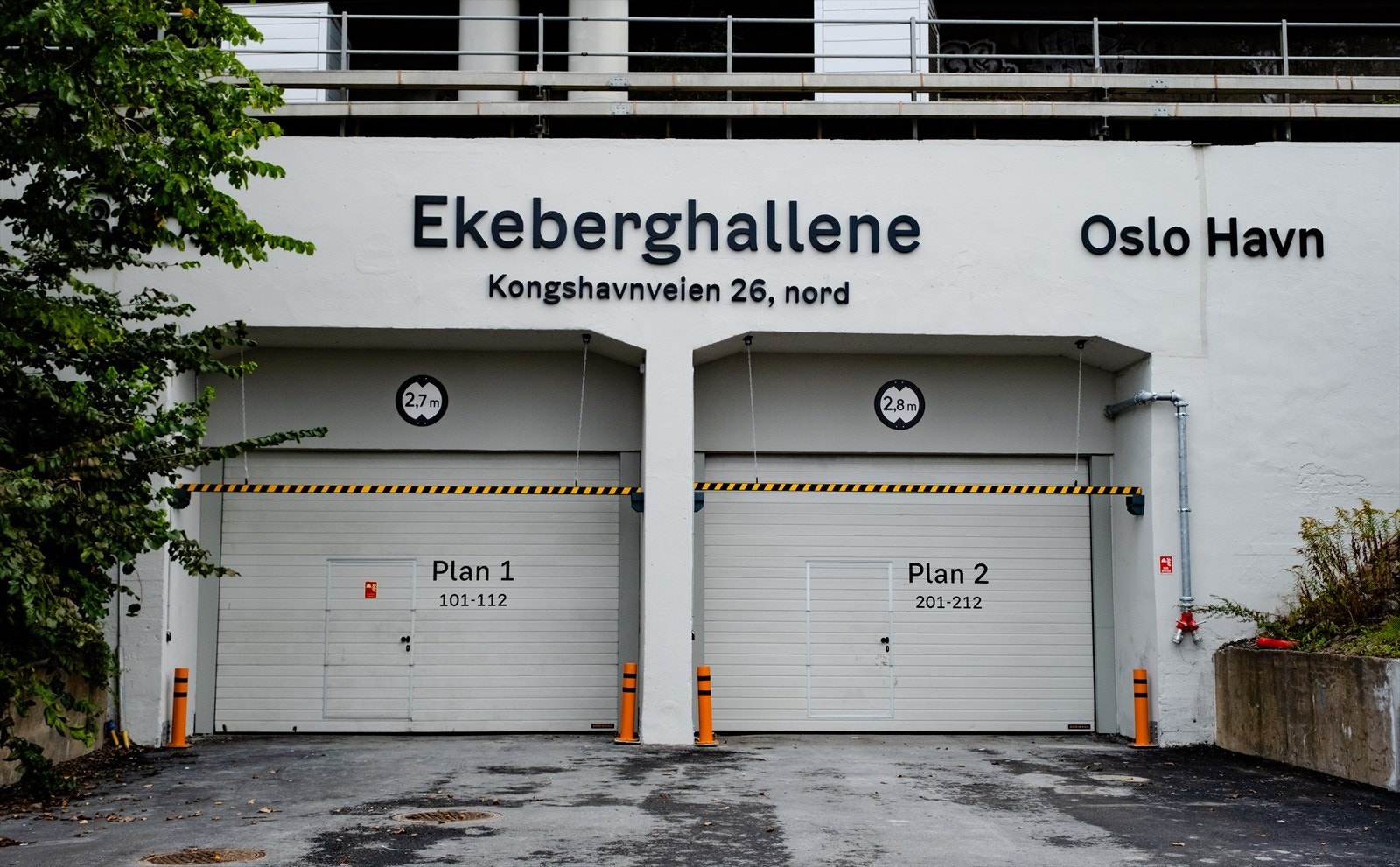 Innkjøring med soner for omlasting fra høyere kjøretøy. Galleribilde