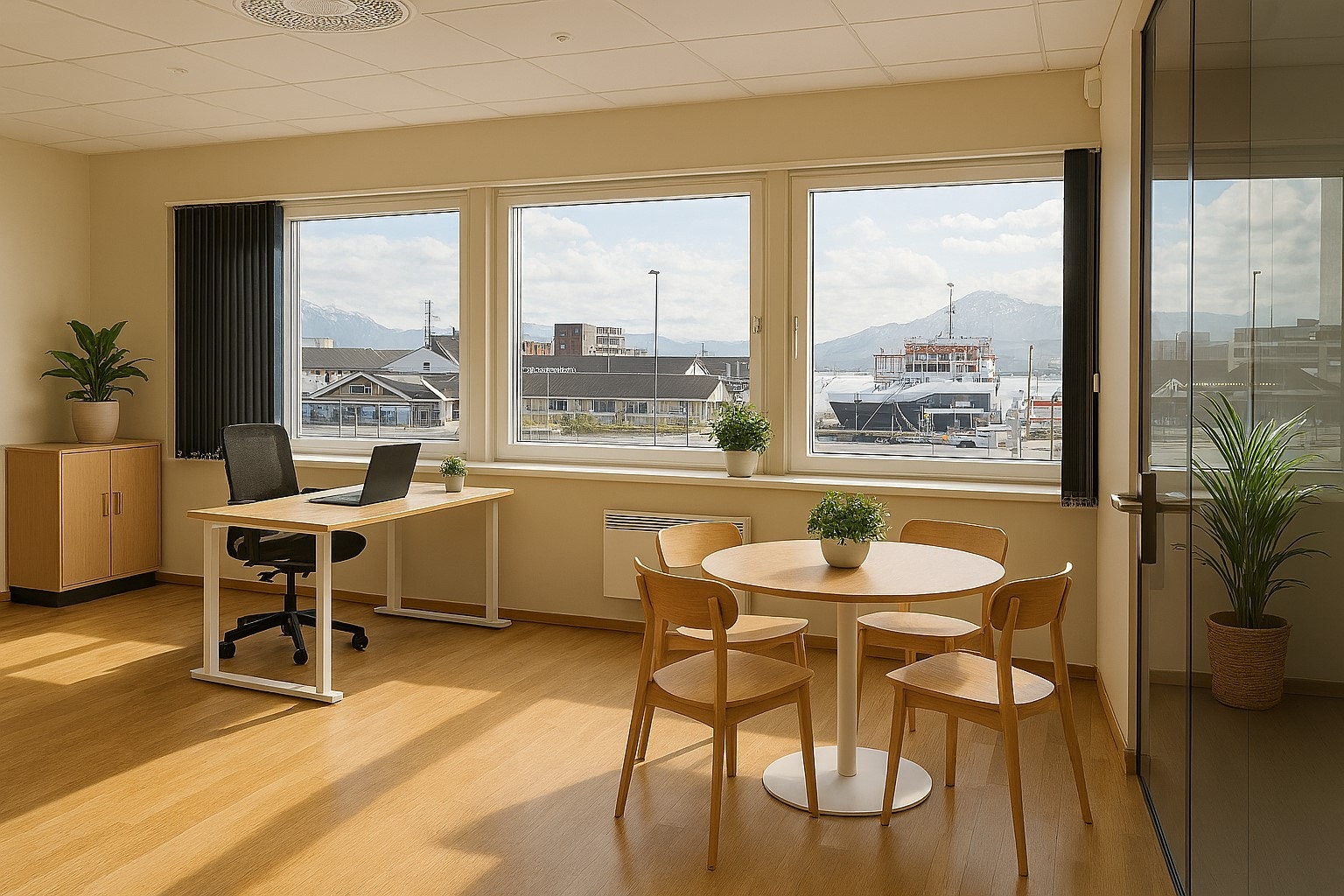 Kontor med plass for møter Galleribilde