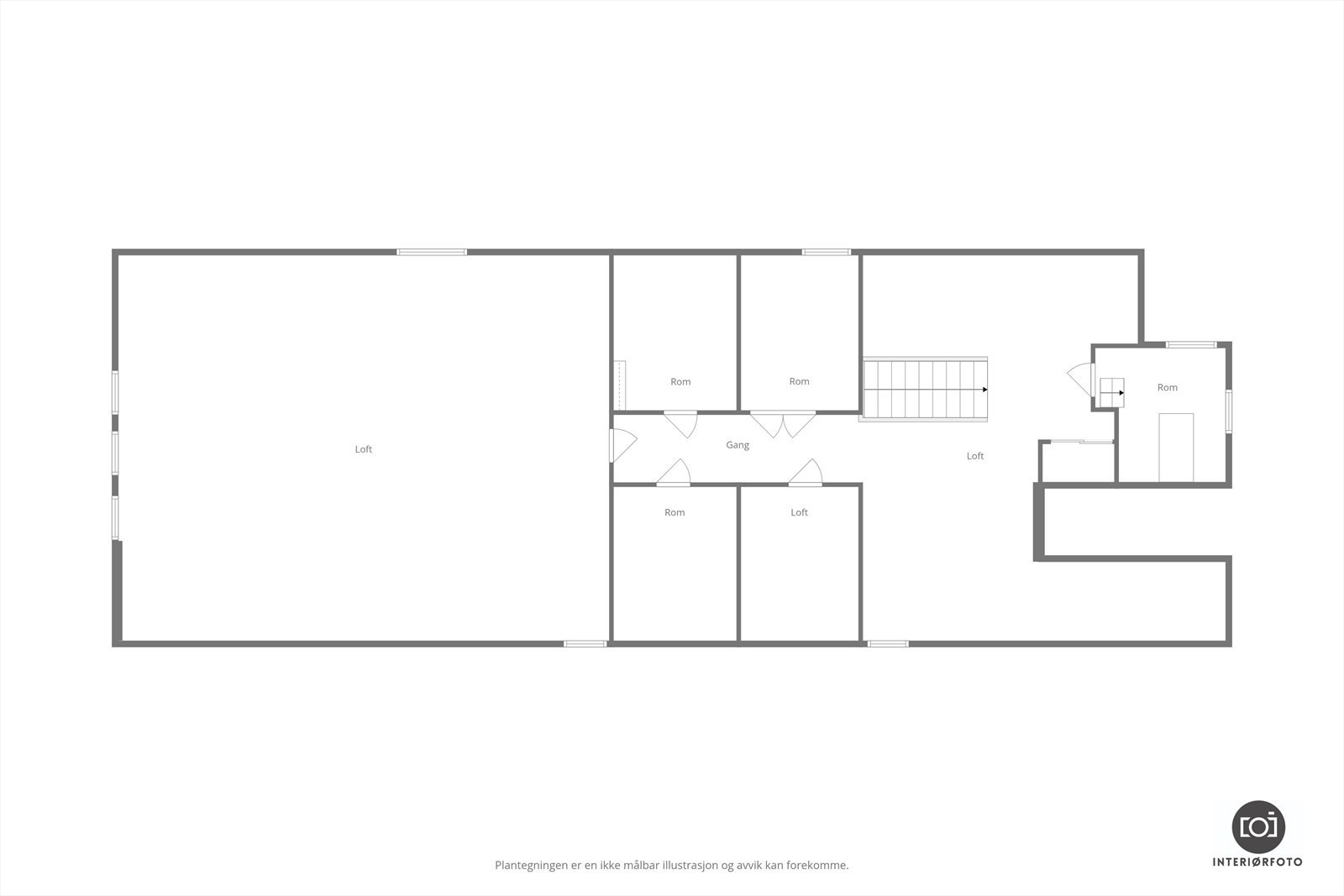 Plantegning loft Galleribilde