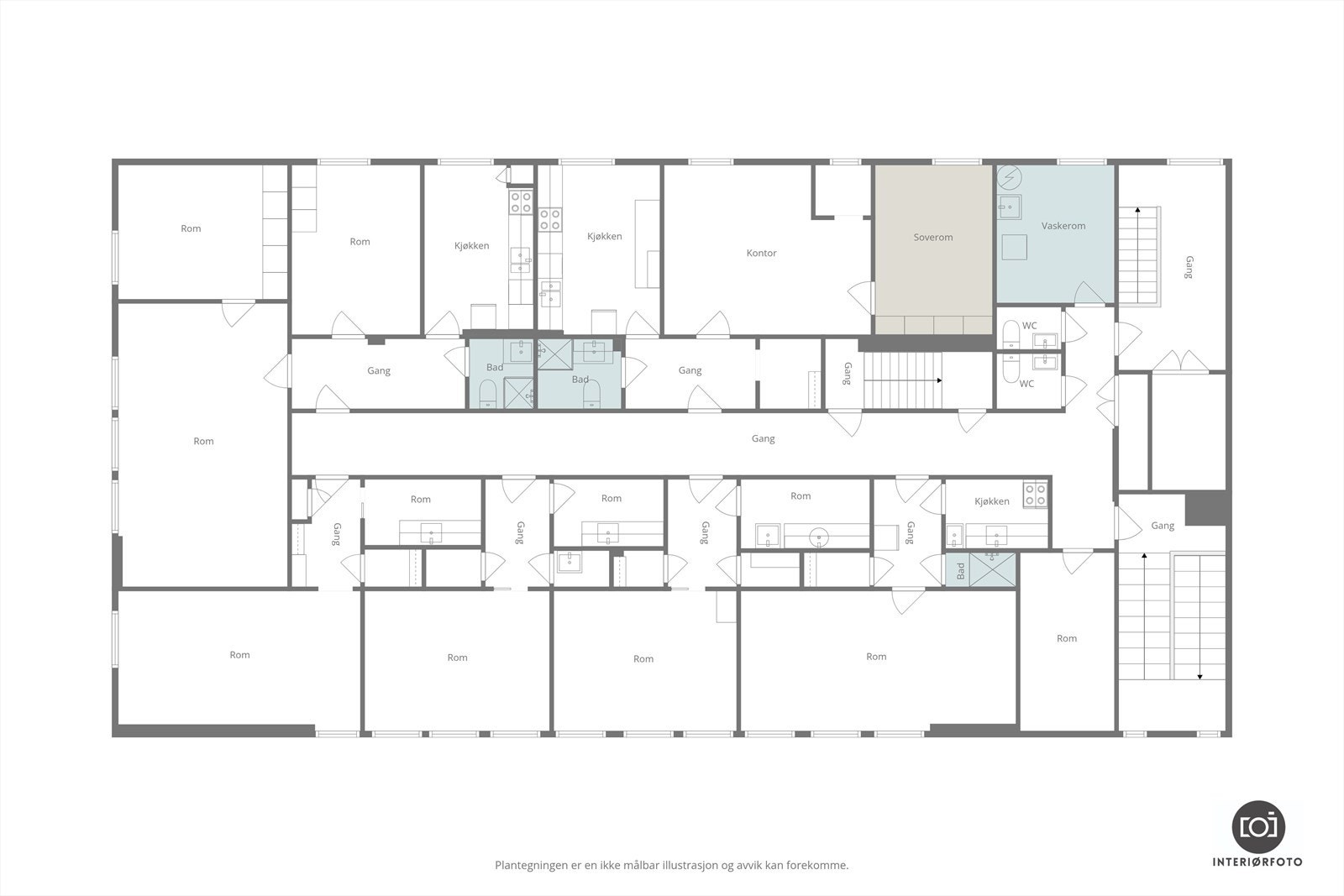 Plantegning 4. etasje Galleribilde