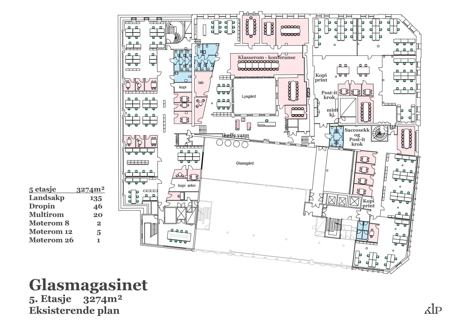 Hele 5. etage på 3274 kvm BTA Galleribilde