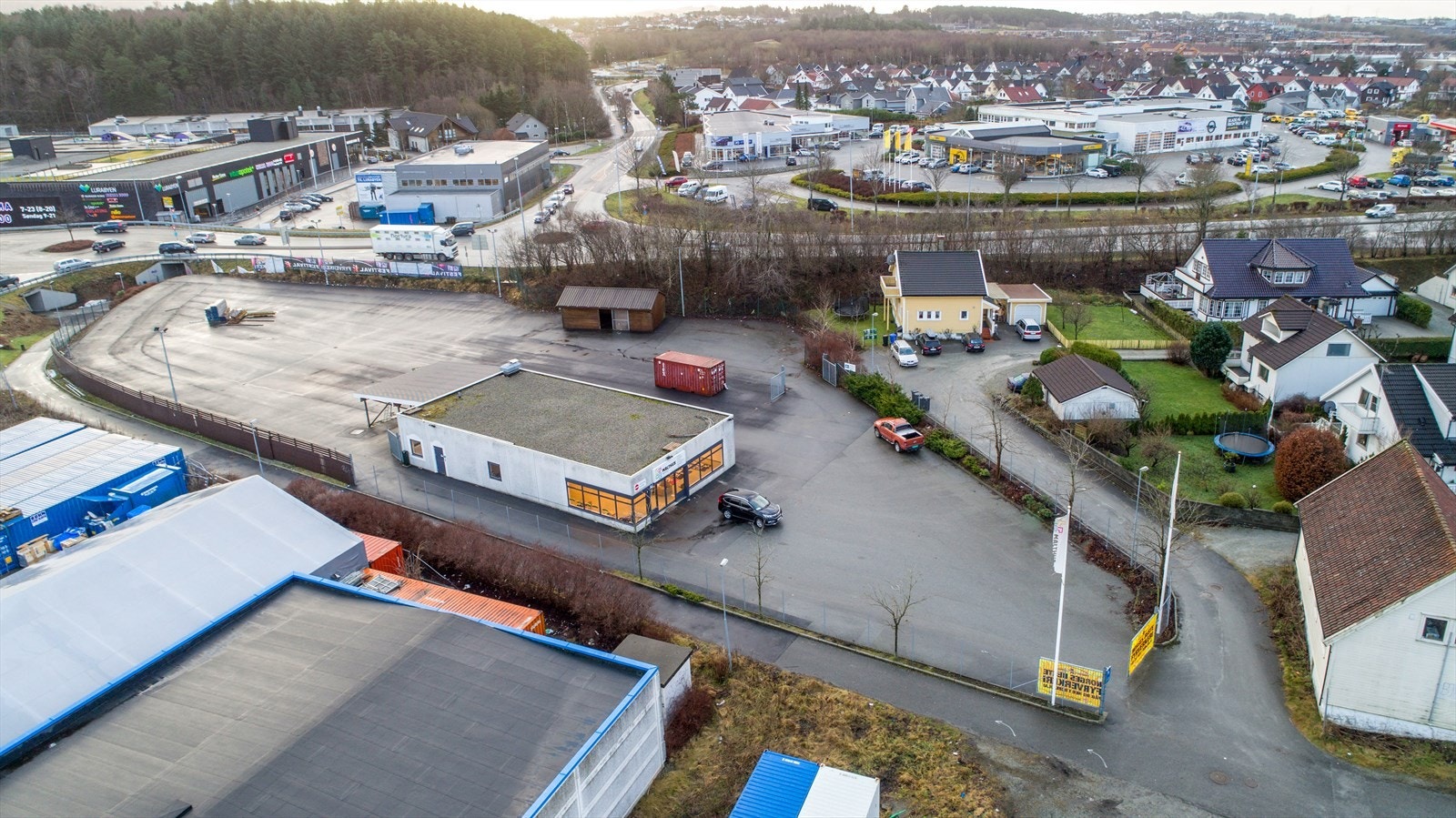 Oversikt fra før bussveien ble bygget Galleribilde