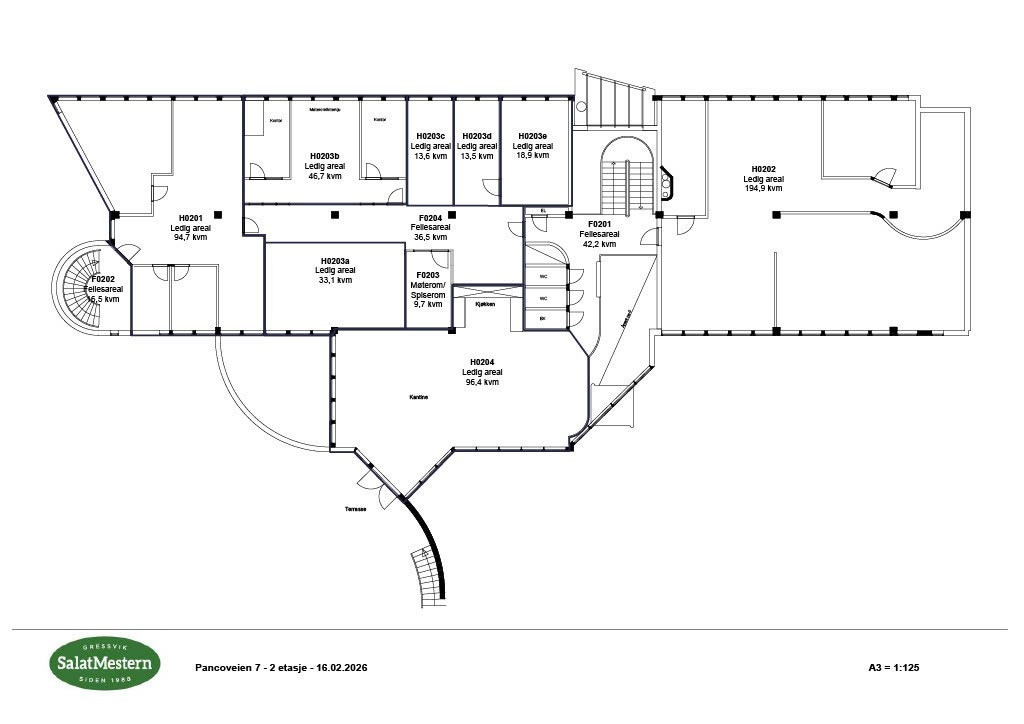 Hele etasjen ledig, 1-2 leietagere Galleribilde