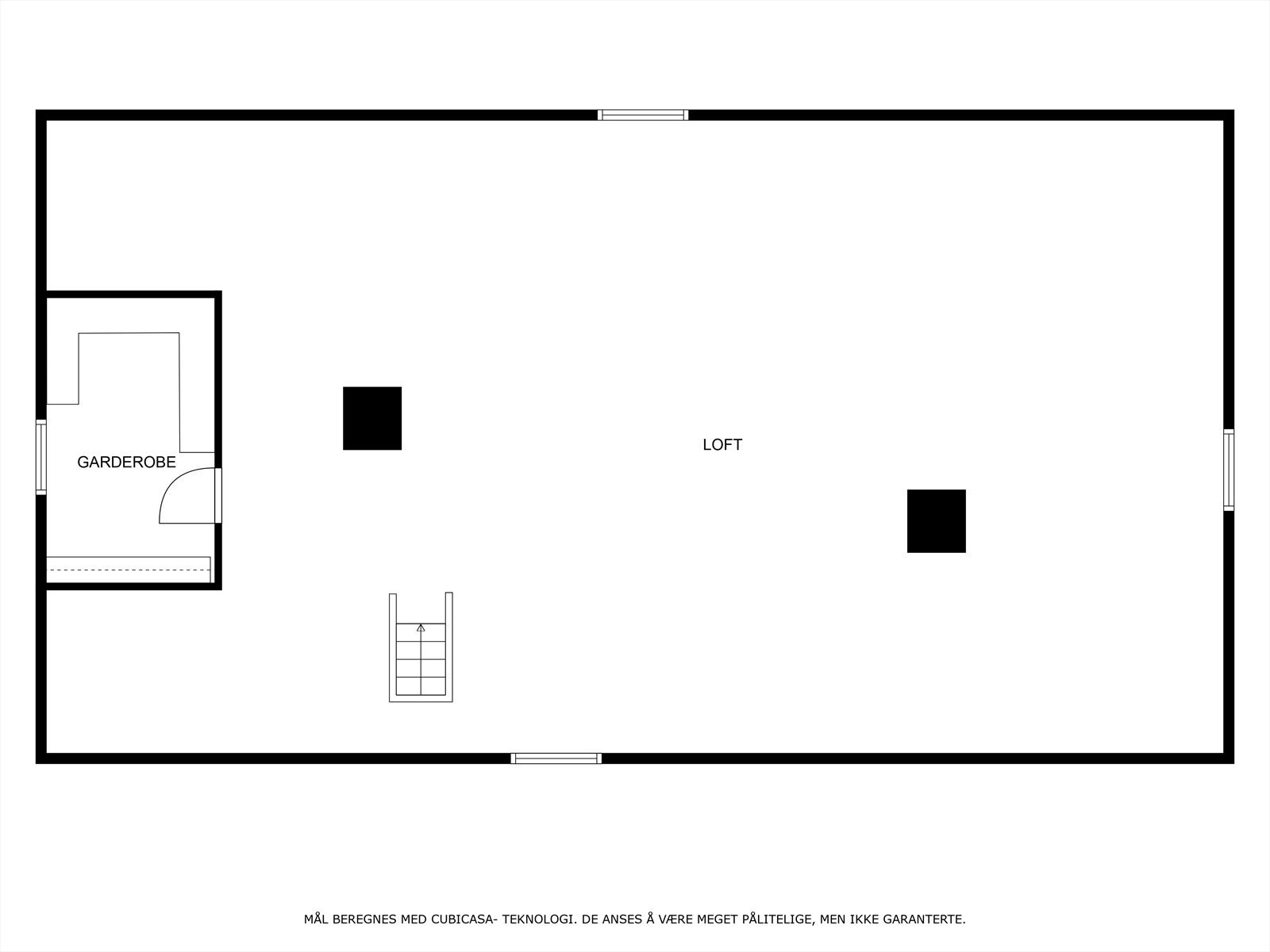 Plantegning loft hovedhus Galleribilde