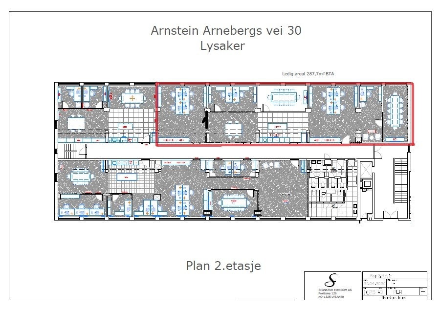 Planløsning 2.etg. 288 kvm BTA Galleribilde