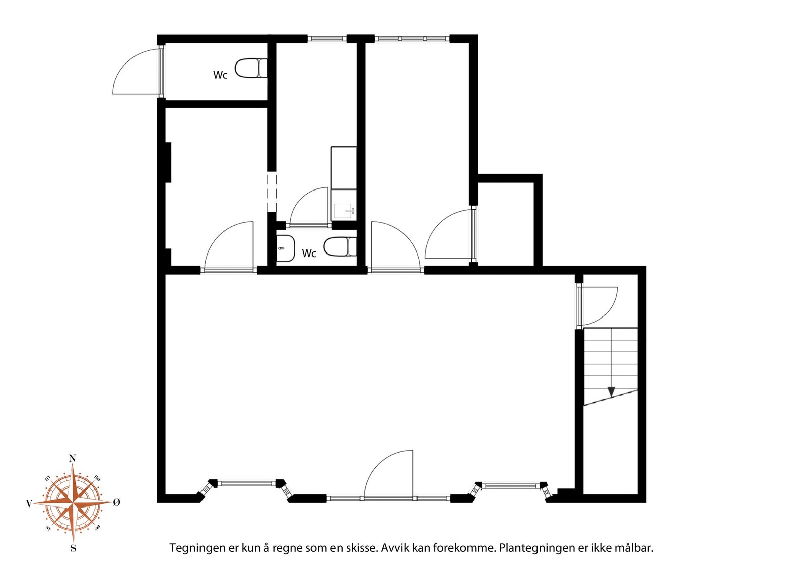 Planløsning 1. etg. Galleribilde
