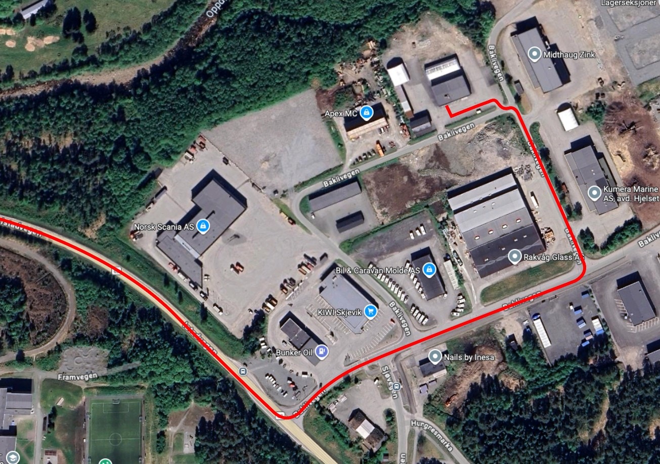 Adkomst fra Molde sentrum Galleribilde