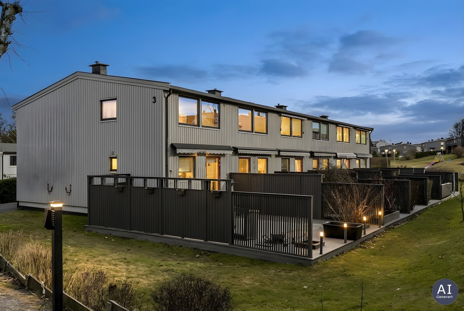 Boligen har en innholdsrik planløsning med et samlet internt bruksareal på 128 m². Galleribilde