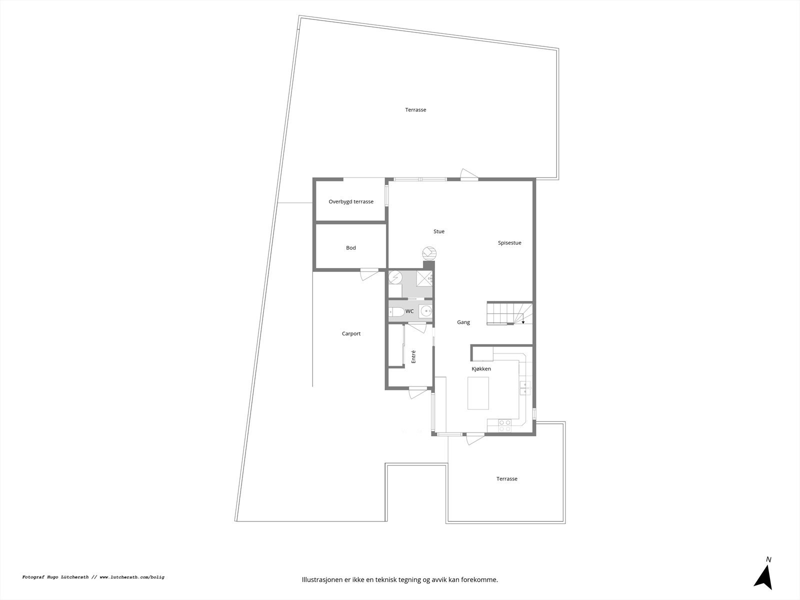 Plantegning 1. etg. Galleribilde