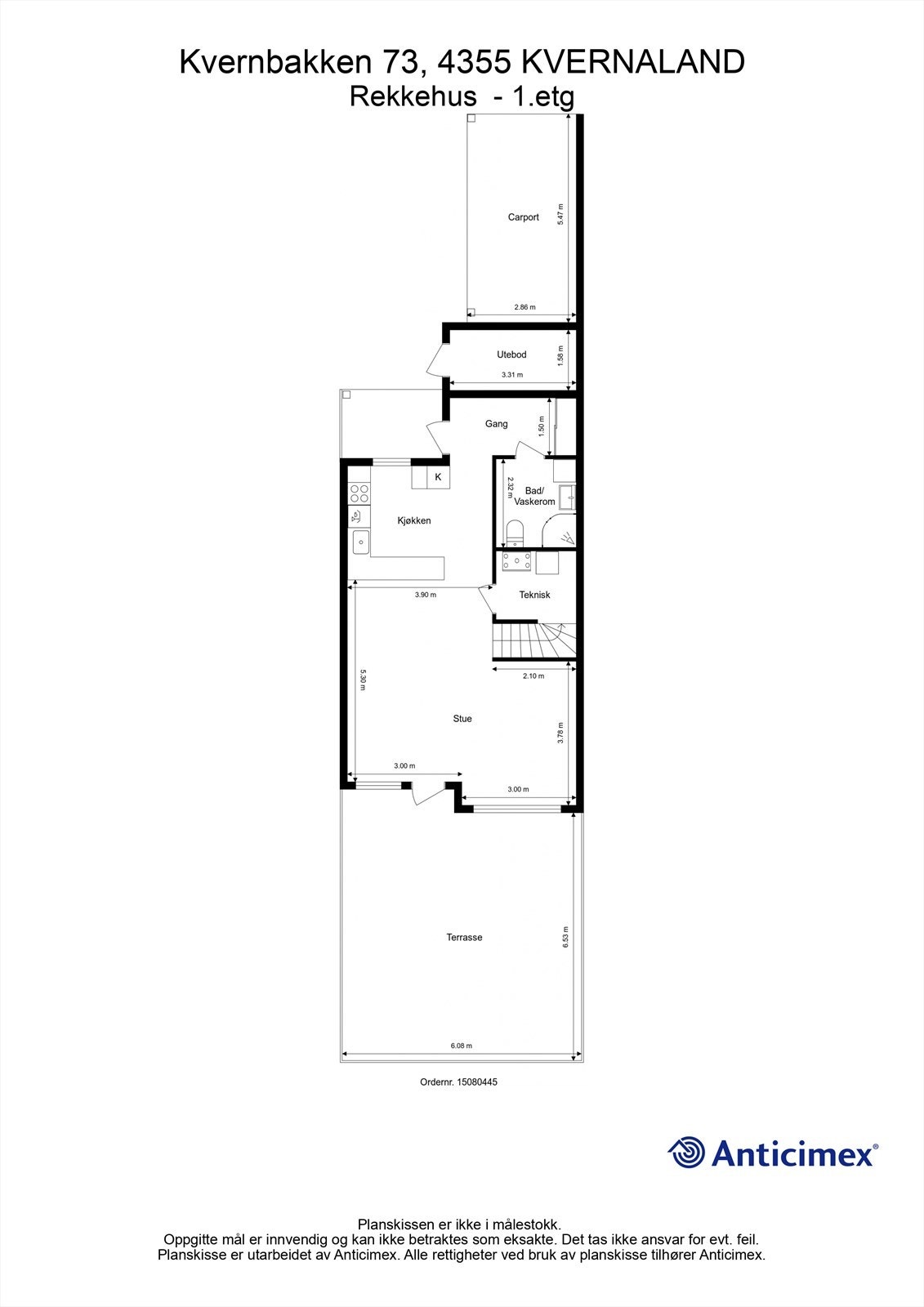 Plantegning 1.etg. Galleribilde