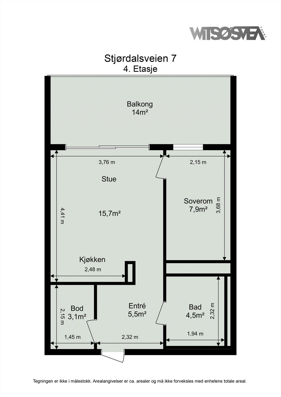 Ta en titt på planskissen og gjør deg kjent med romfordelingen! Galleribilde
