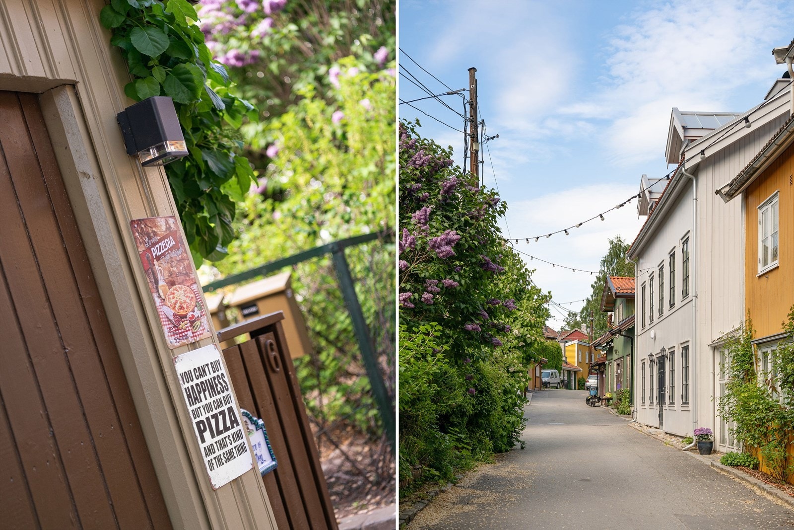 Rett rundt hjørnet finner du den koselige trehusbebyggelsen på Rodeløkka. Galleribilde