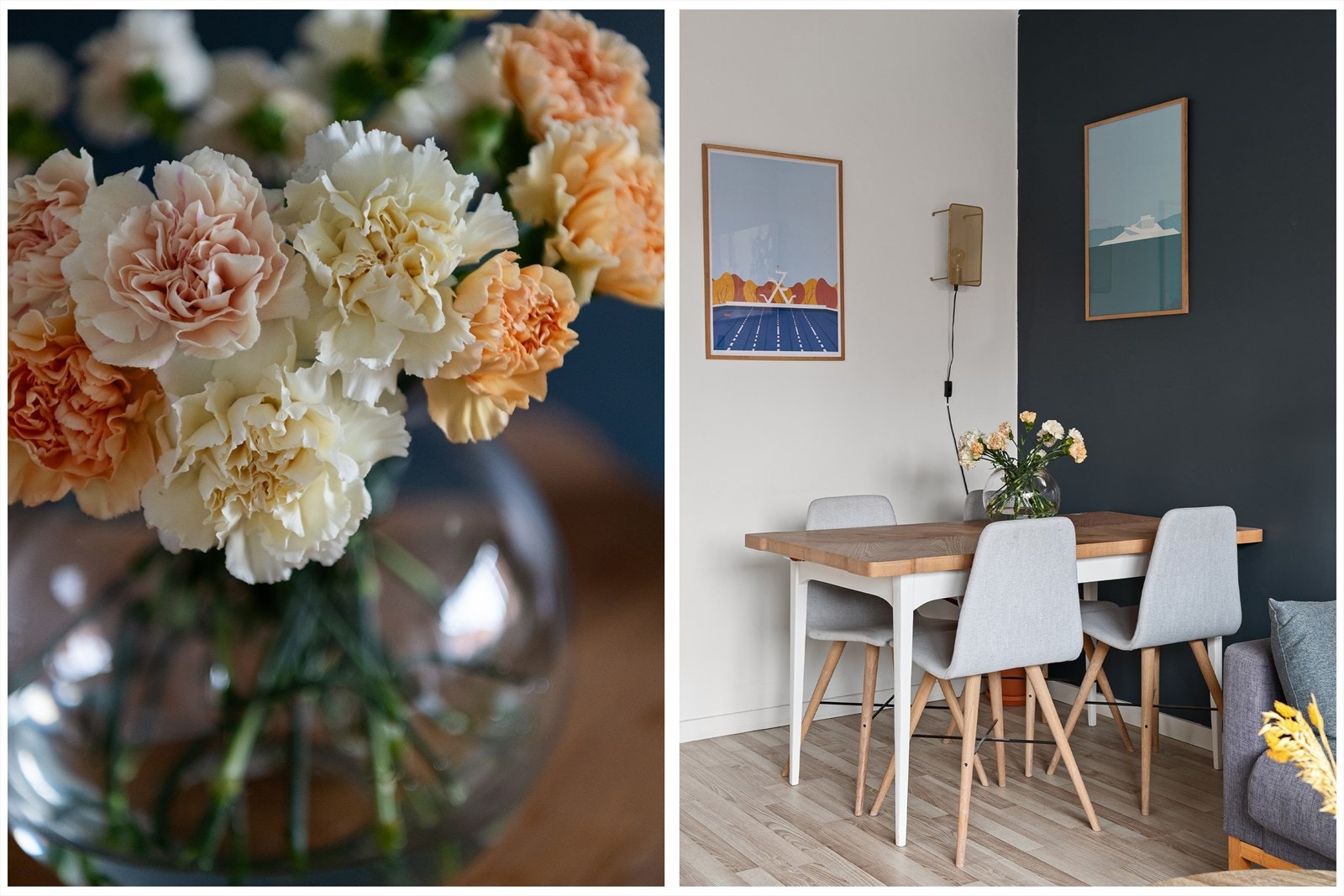 I stuen har du god plass til både sofagruppe og spisebord. Galleribilde