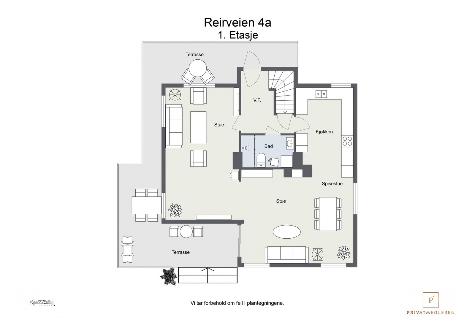 Plantegning 1. etasje Galleribilde