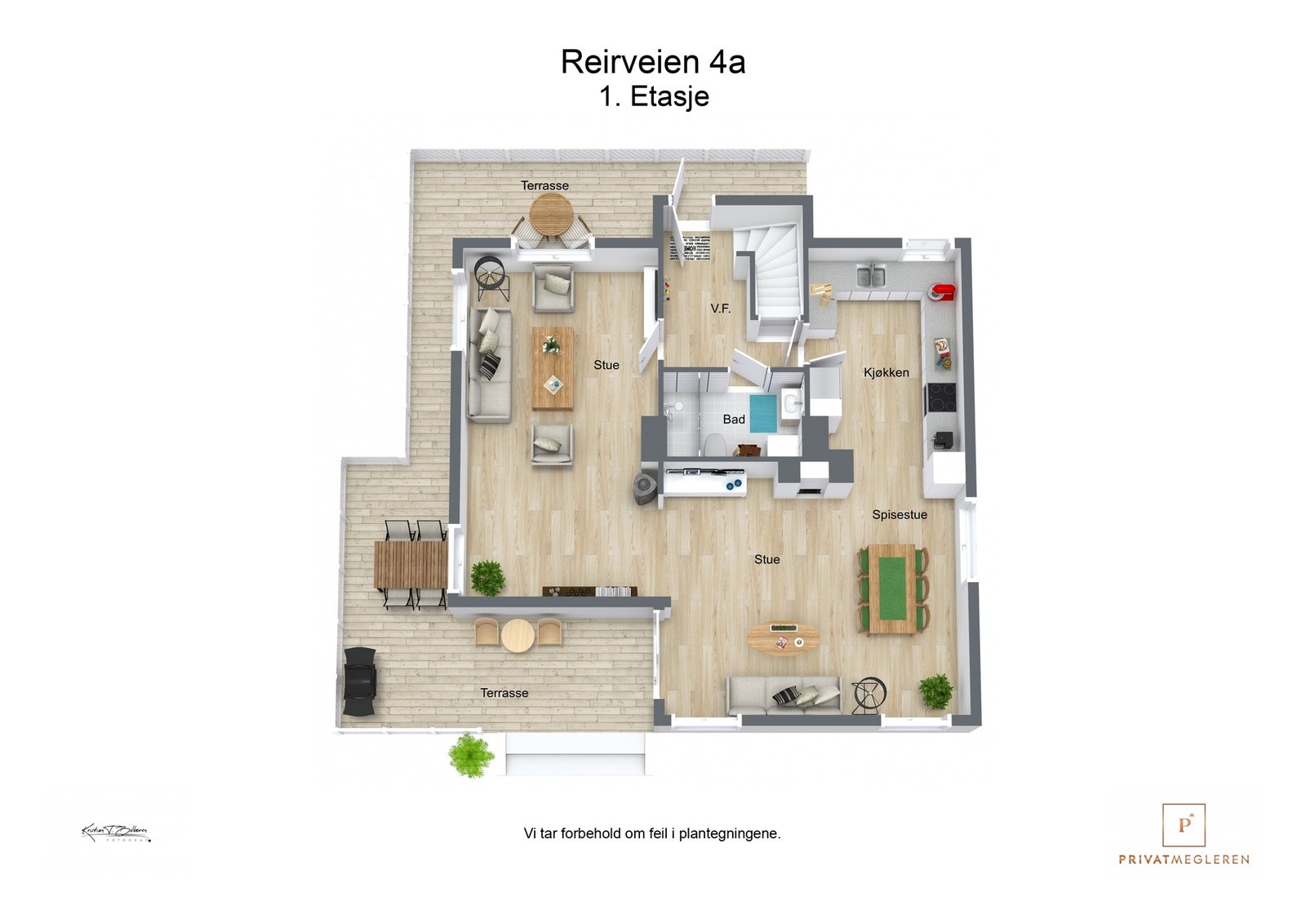 3 D plantegning hovedhus Galleribilde
