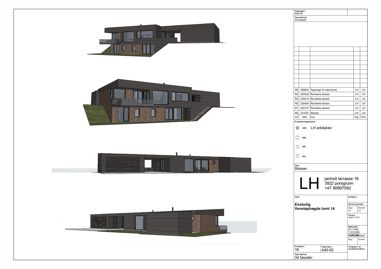 Godkjente fasadetegninger Galleribilde