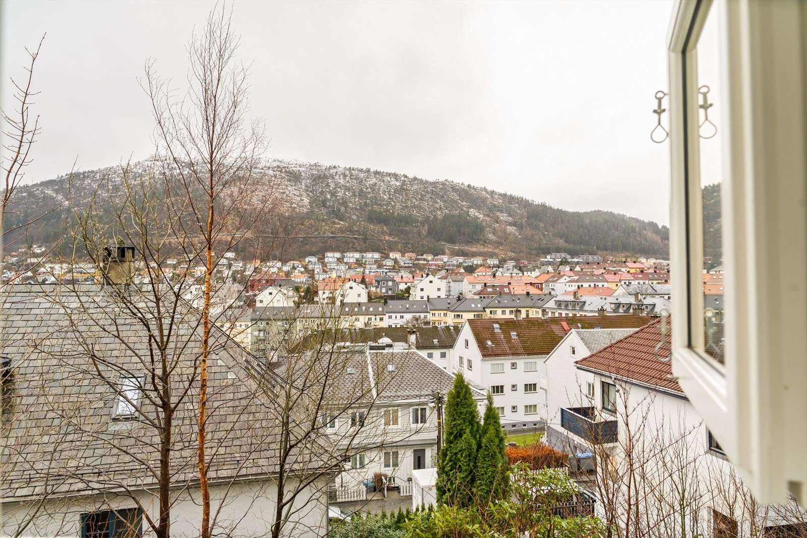 Nyt en flott utsikt over nærområdet med vakre omgivelser mot Løvstakken. Galleribilde