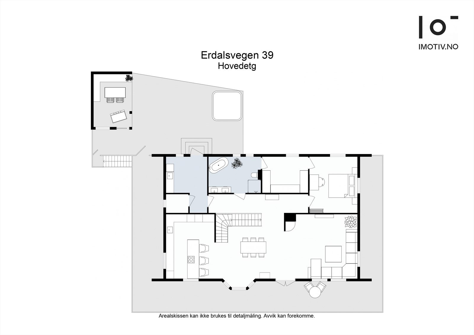 Plantegning hovedetasje. Galleribilde