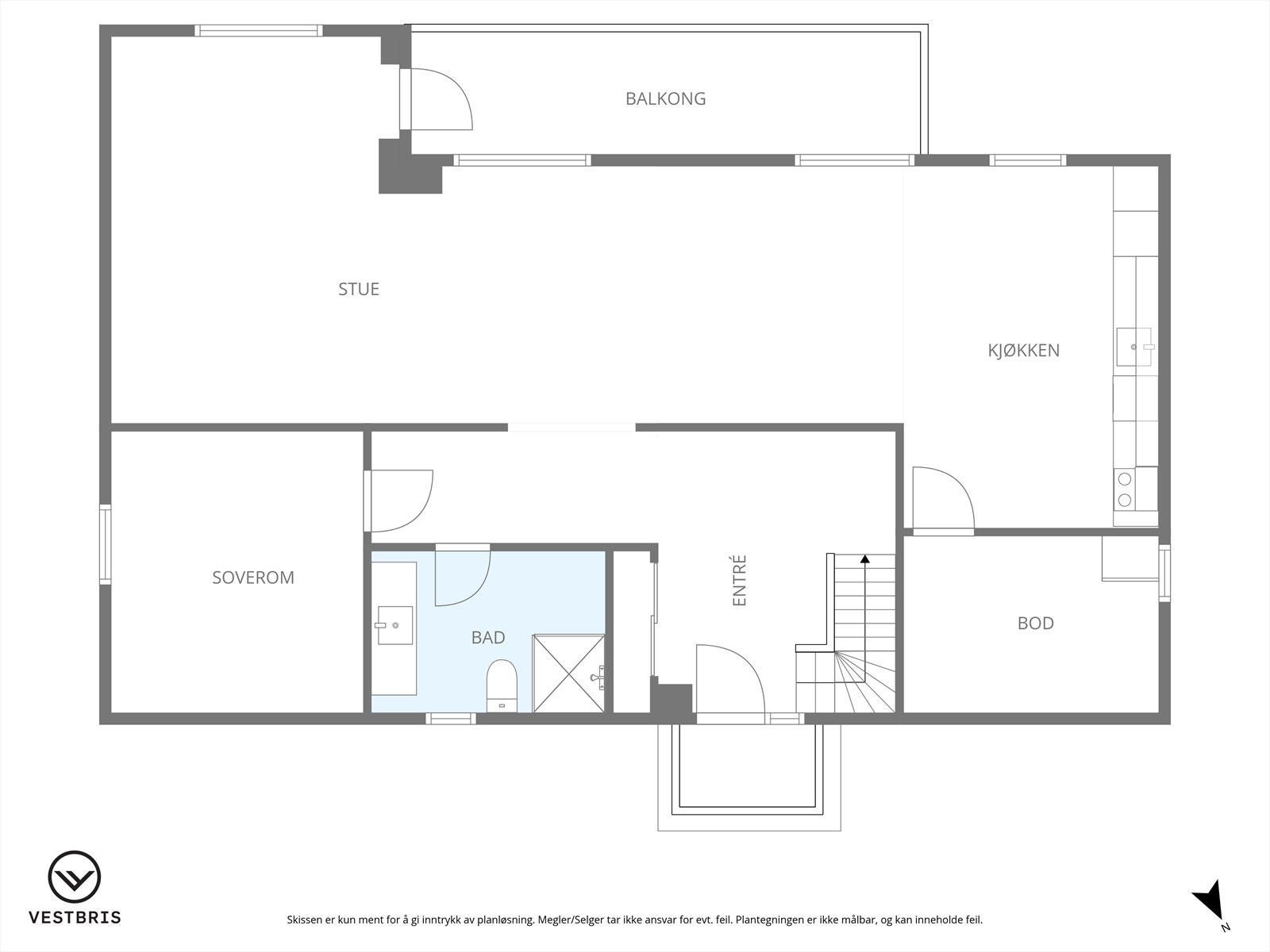 Planløsning 1. etasje Galleribilde