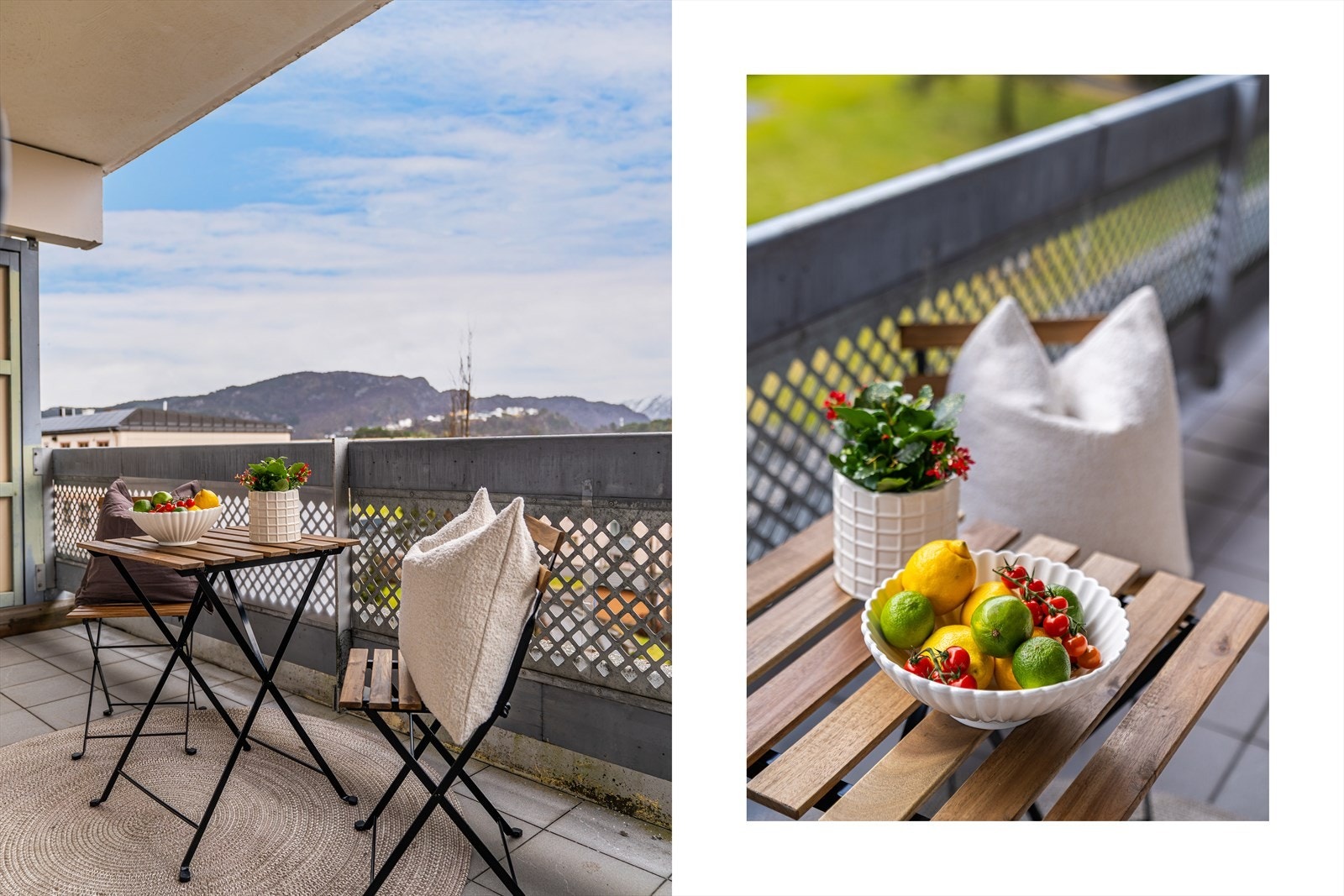 - Fra balkongen kan du nyte flott utsikt mot fjellene og nærområdet - Galleribilde