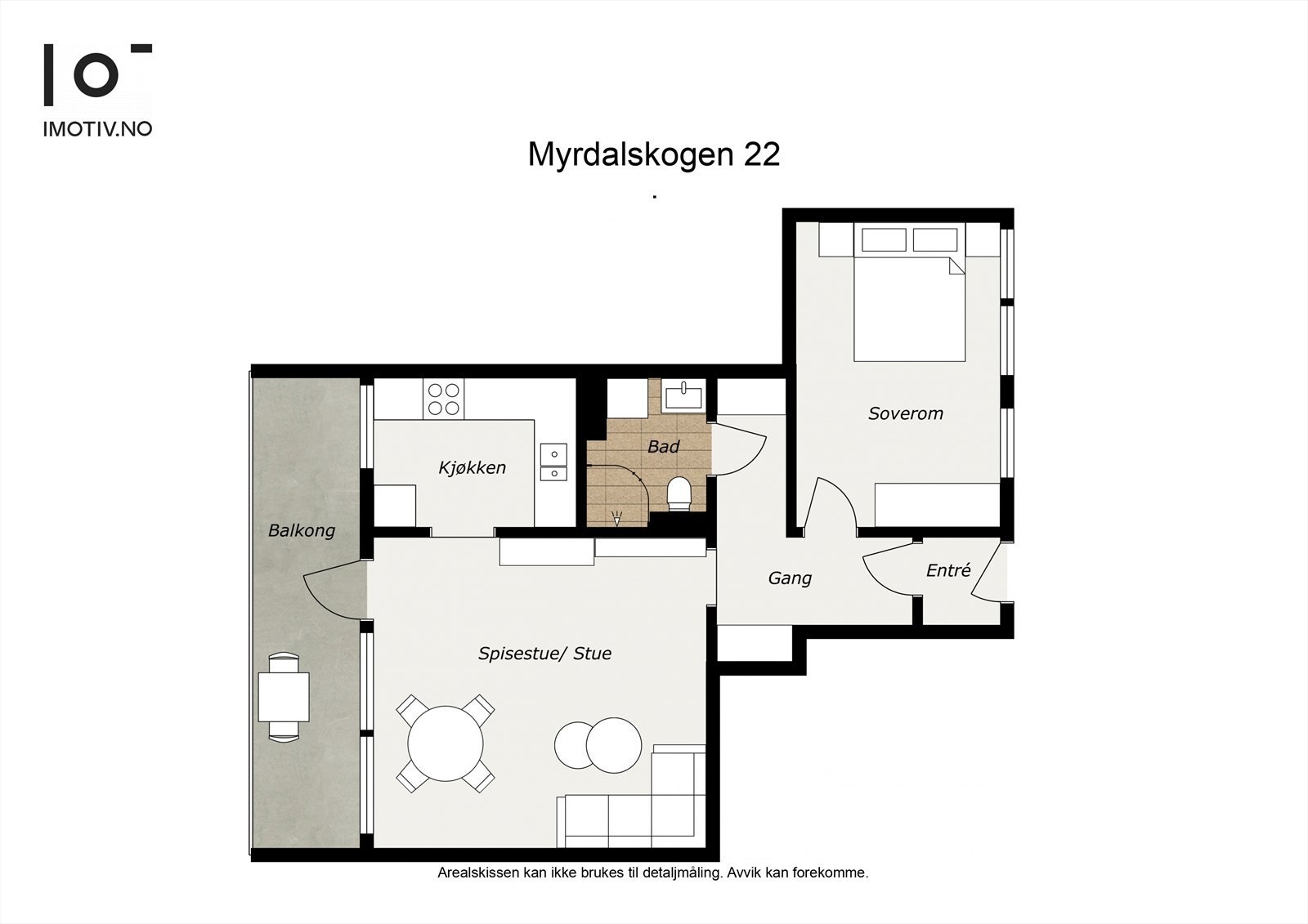 - Planløsning. I tillegg disponerer leiligheten en ekstern bod i kjeller - Galleribilde