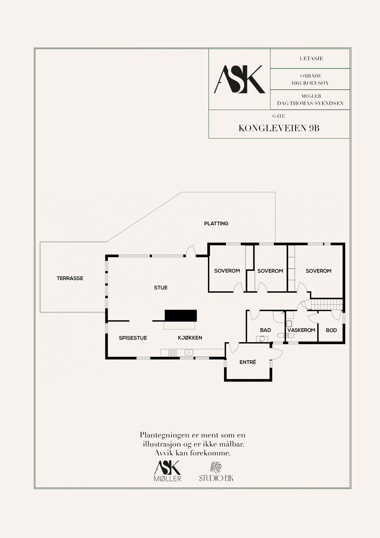 Plantegning 1. Etasje Galleribilde